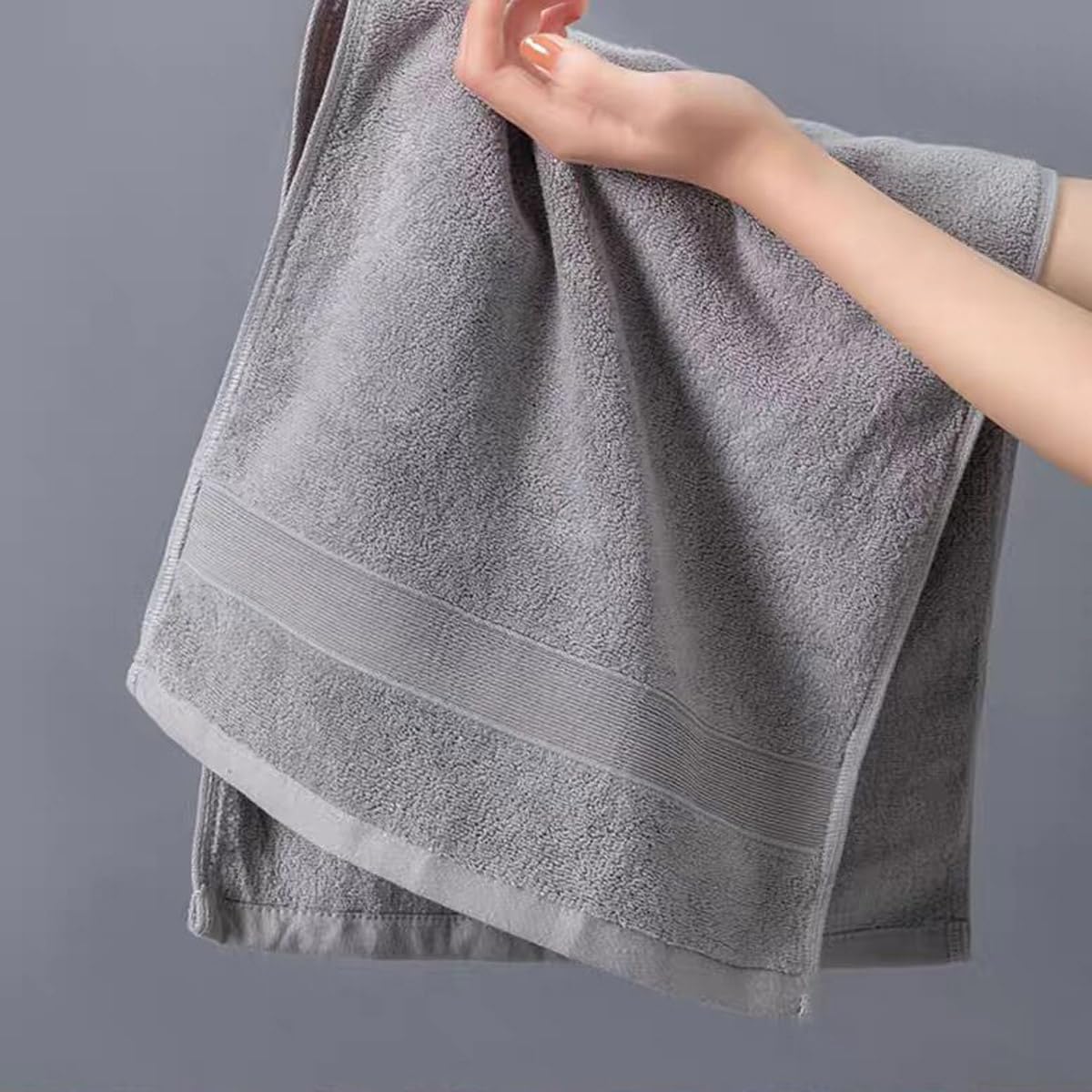 Jininq 2 Piece 100% Cotton Soft Hand Towels 13.4'' X 29.5'',Premium Face Towels Set For Bathroom,Gym,Home (Blue)