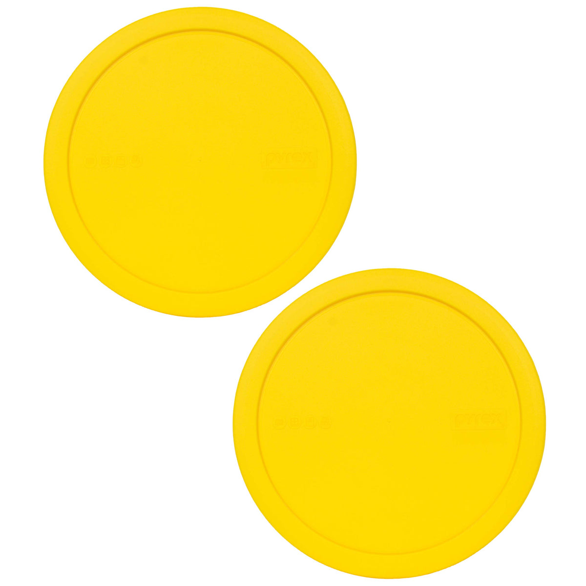 Pyrex 323-Pc 1.5Qt Meyer Yellow Round Plastic Mixing Bowl Lids - 2 Pack (Lids Only - Containers Not Included) Made In The Usa