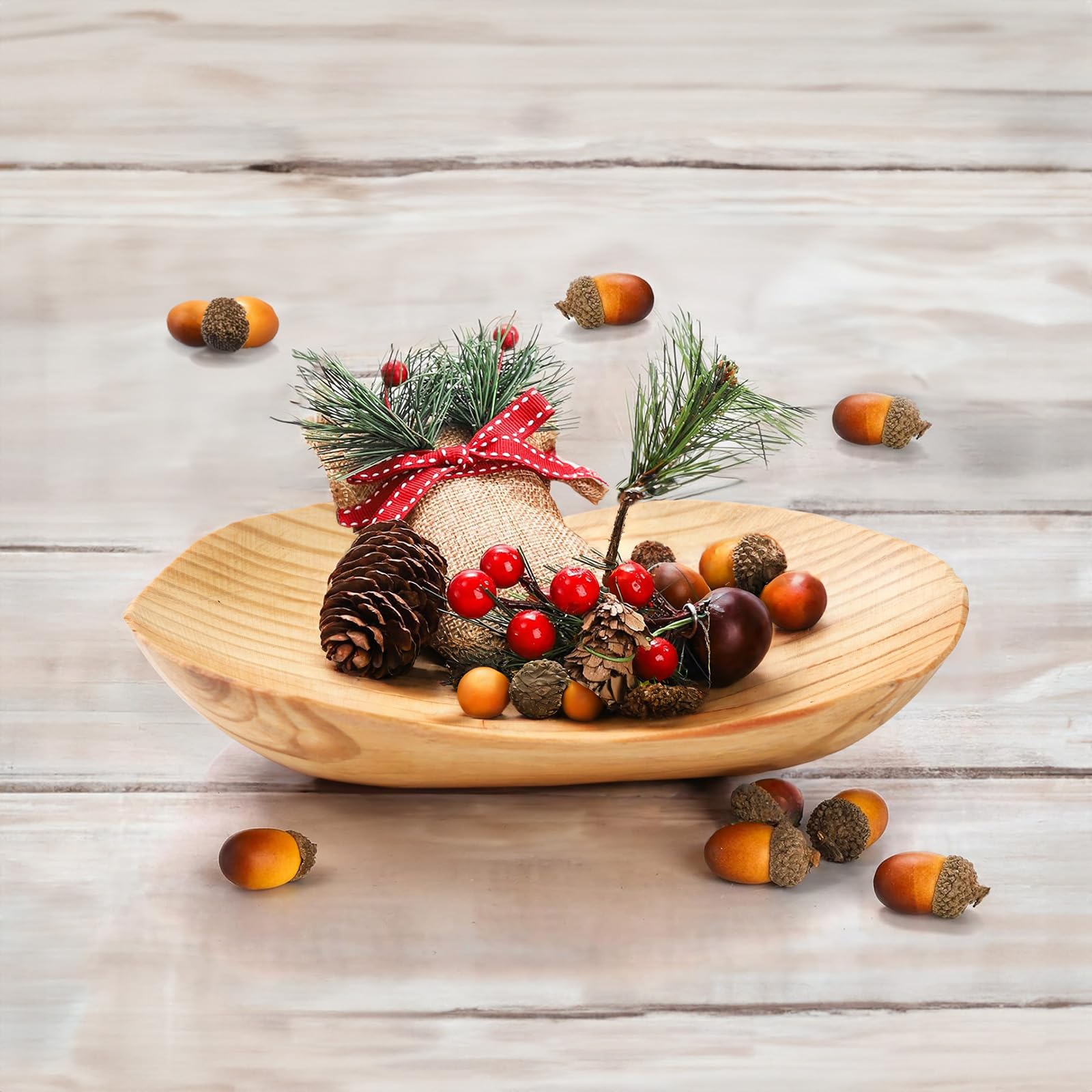 Decor & More - Wooden Handmade Bowl for Serving || Mango Bowl || Gift for Housewarming || Creative Living Room Real Wood Decorat