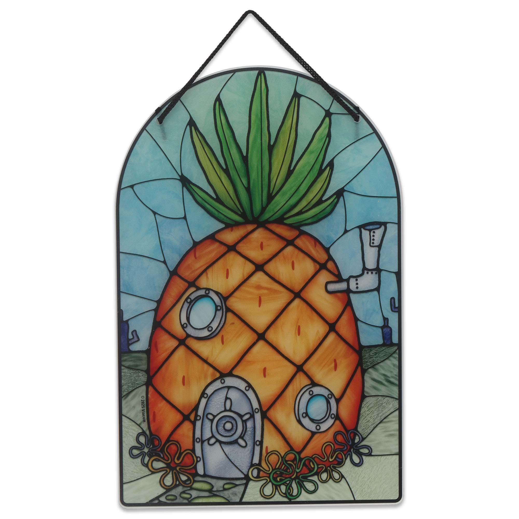 SpongeBob SquarePants Pineapple House Hanging Acrylic Wall Decor - Fun SpongeBob Sign for Bedroom or Office