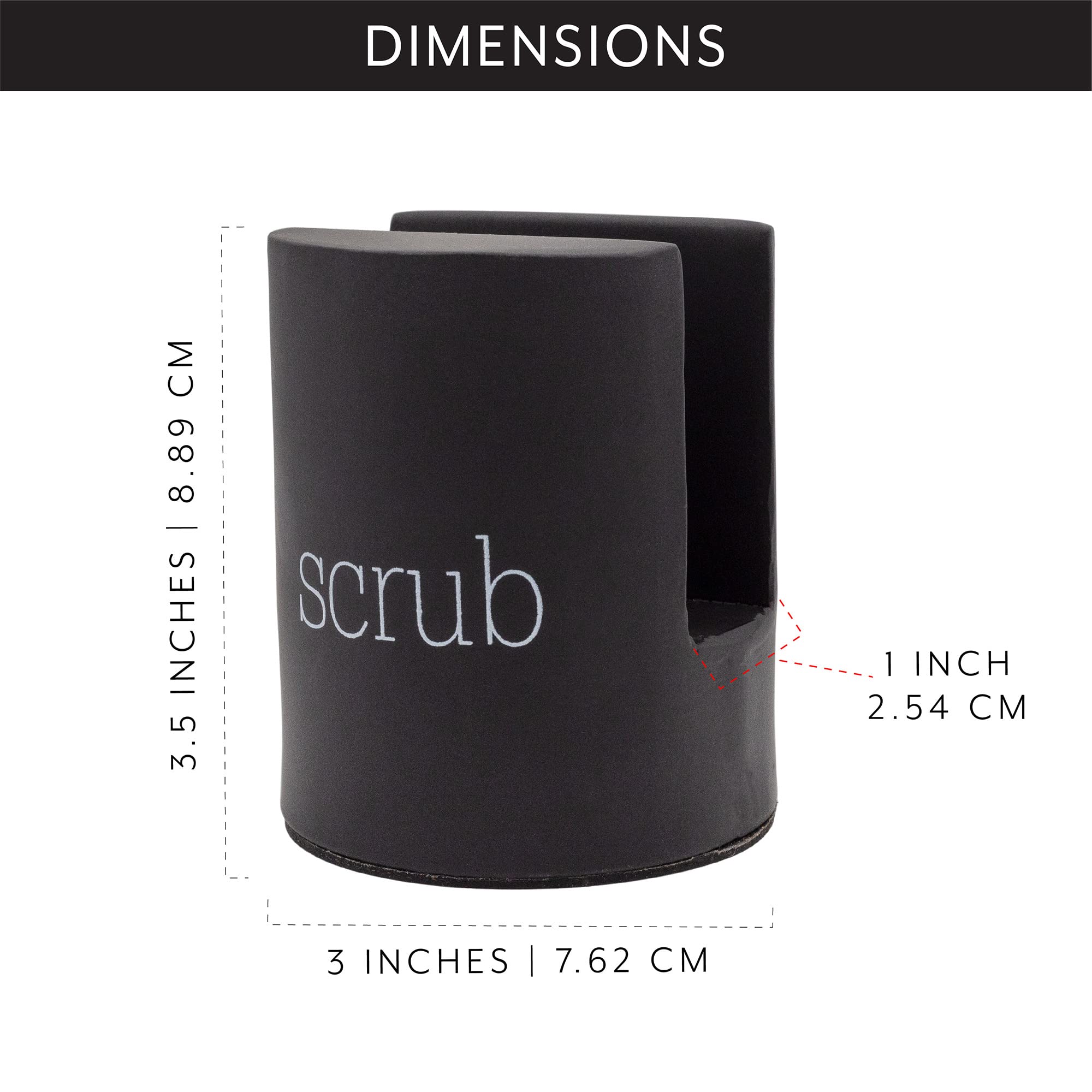 Auldhome Black Enamel Sponge Holder; Contemporary Kitchen Sink Accessory