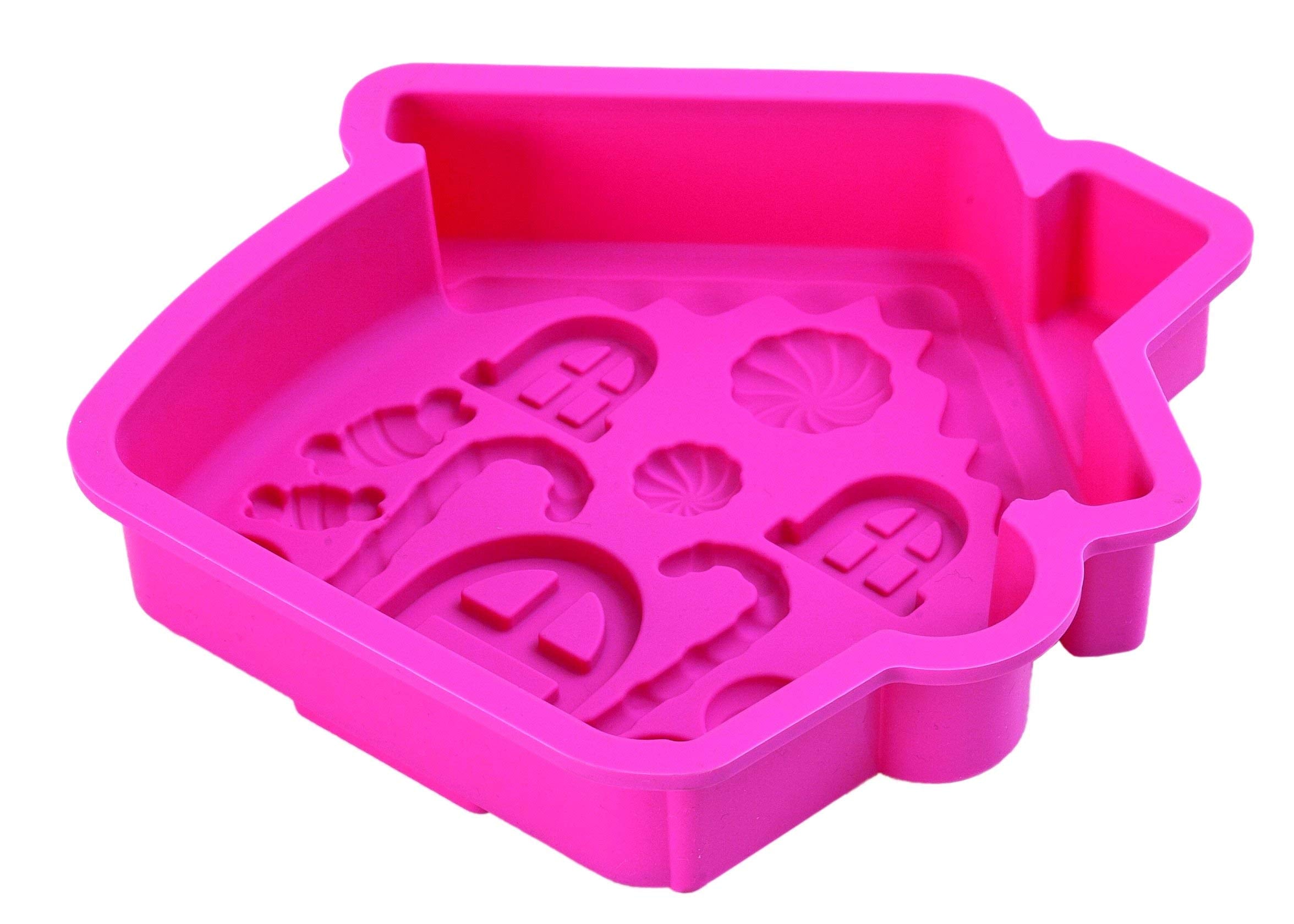 Pavoni Platinum Silicone Sweet Home Mini Cake Mould, Pink