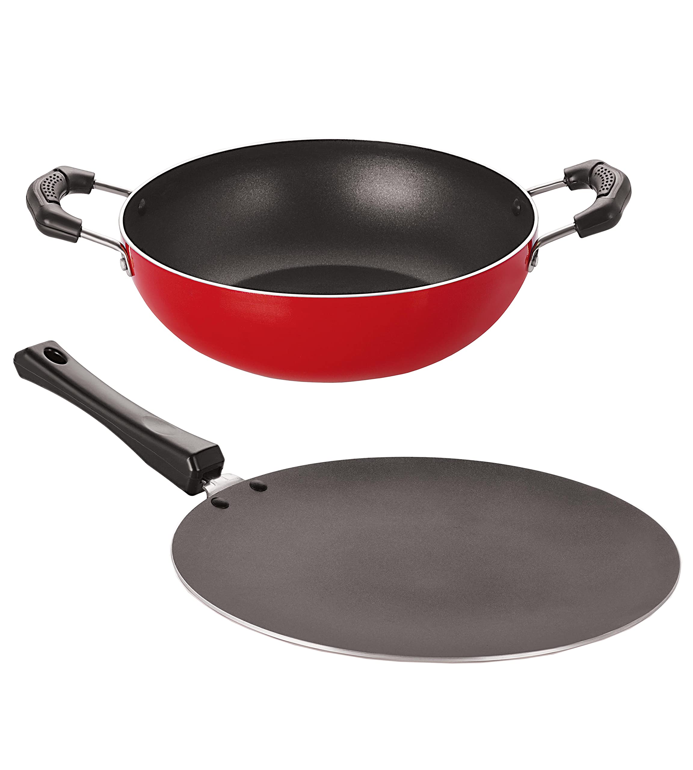 Nirlon Nonstick; Kadhai & Woks_Red