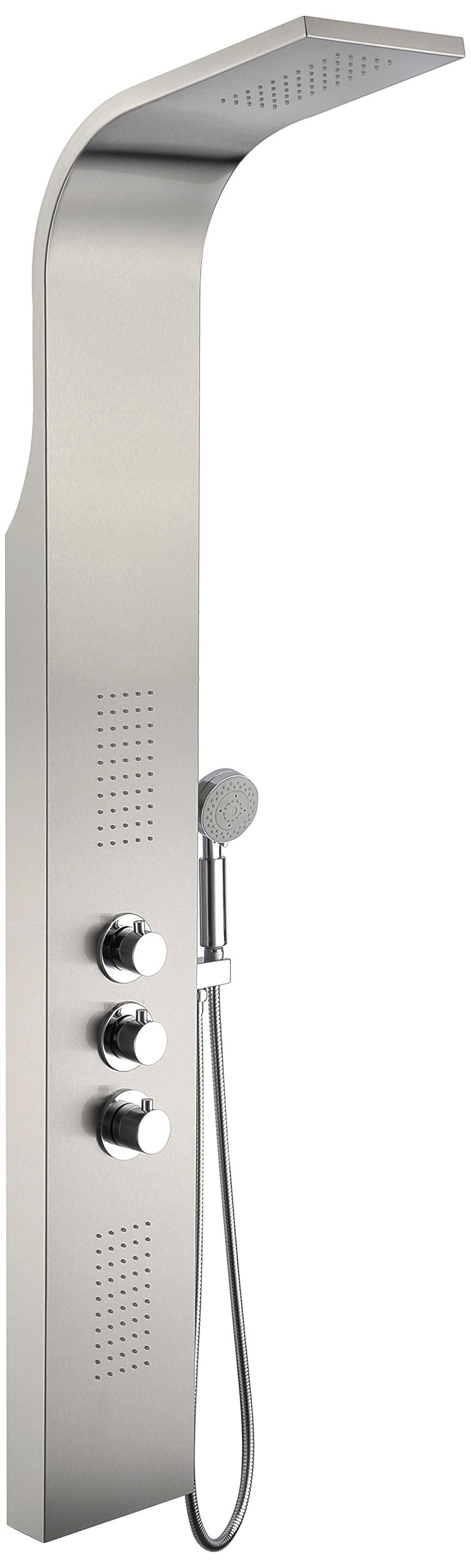 ANZZI Shower Panel Tower System, Arc 64 Long Turbo High Pressure Shower Head, Detachable Handheld Spray, Rainfall Shower Panel