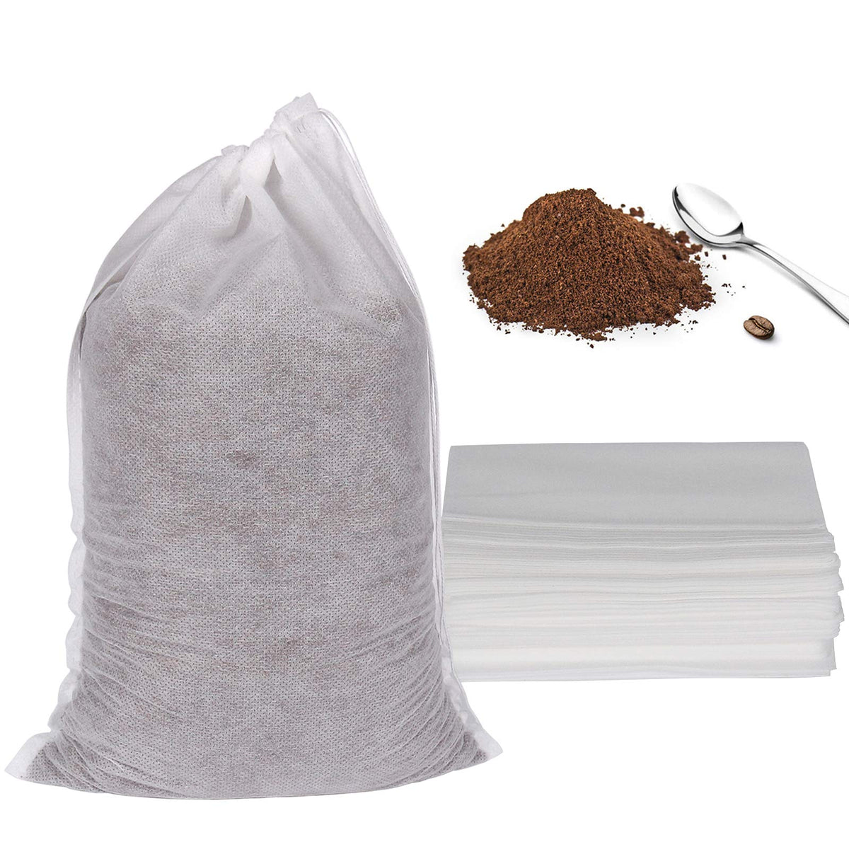 Yql Cold Brew Coffee Filter Bags, 8X12 Inch 50Pcs No Mess Cold Brew Coffee Filters Disposable Mesh Brewing Bags Tea Filter Bag F