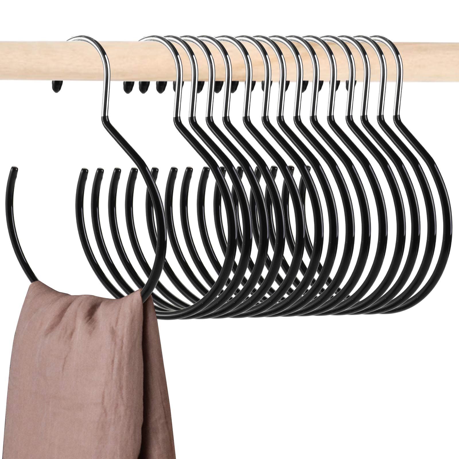 Cedilis 15 Pack Scarf Ring Hangers, Non-Snag Belt Hanger For Closet, Non-Slip Closet Organizer Accessory Holders For Ties Scarve