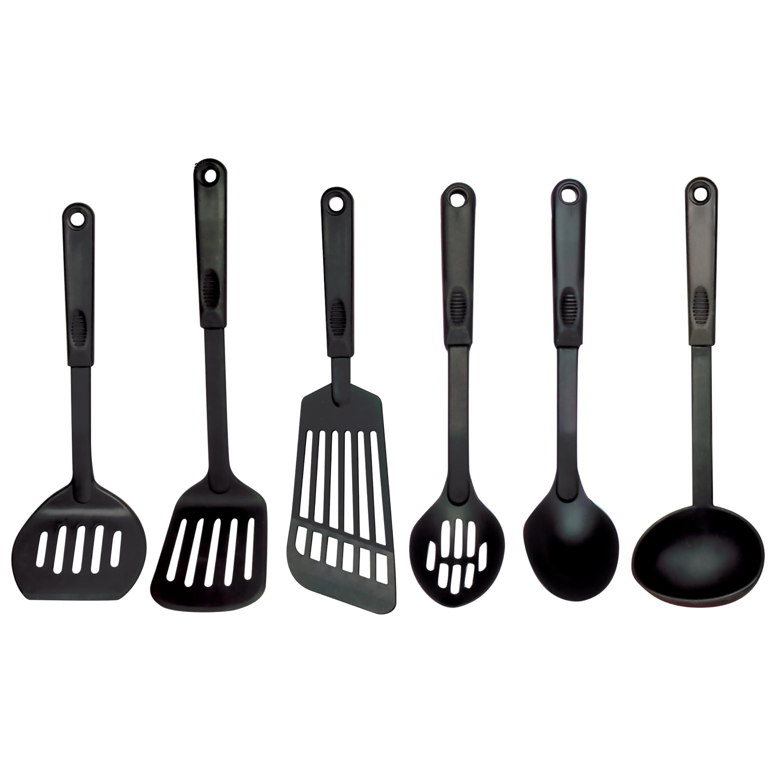 Norpro Nylon 12-Inch Solid Spoon, Pack Of 1, Black