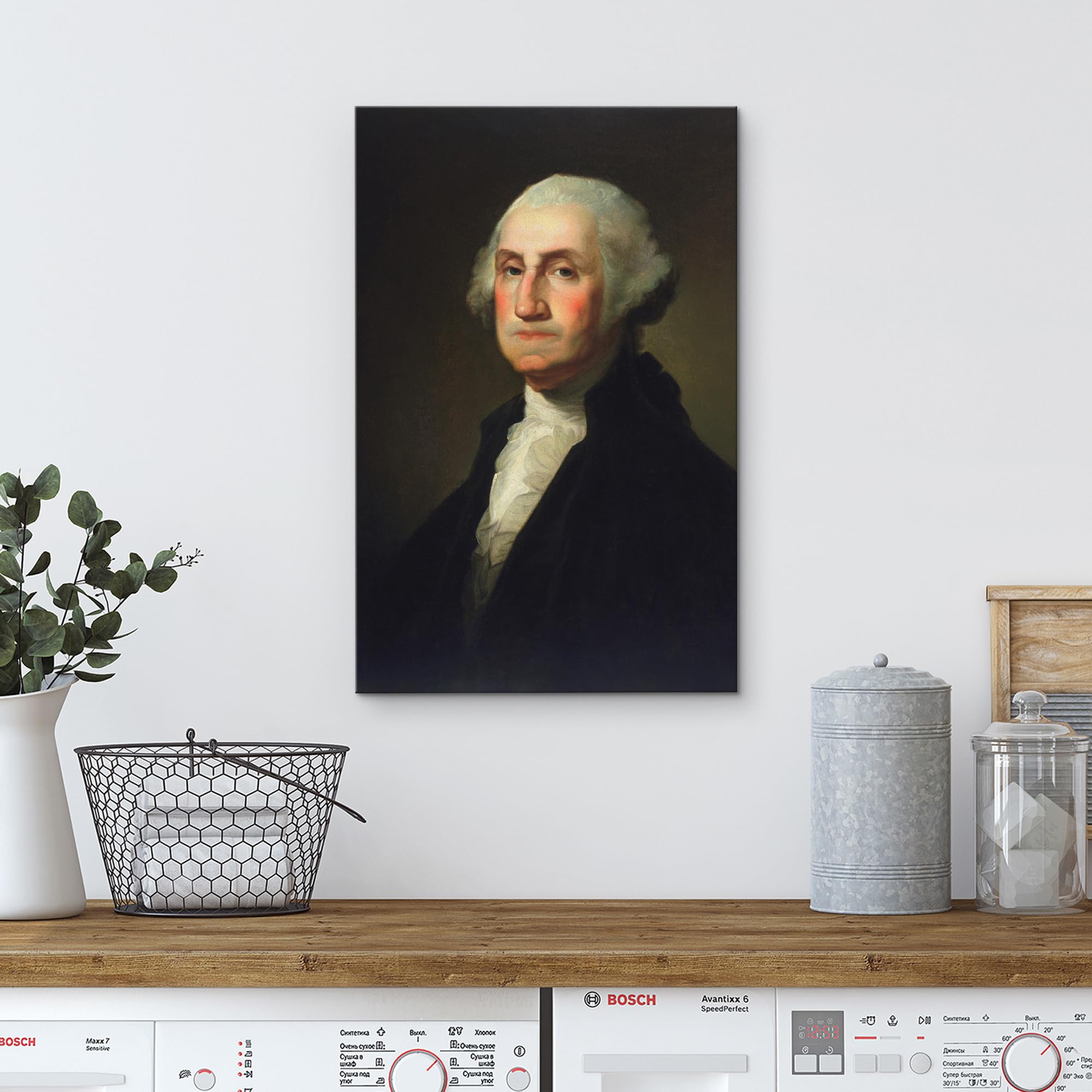 Wall26 Canvas Print Wall Art Portrait Of George Washington People Pop Culture Historical Realism Famous Closeup Colorful Multico