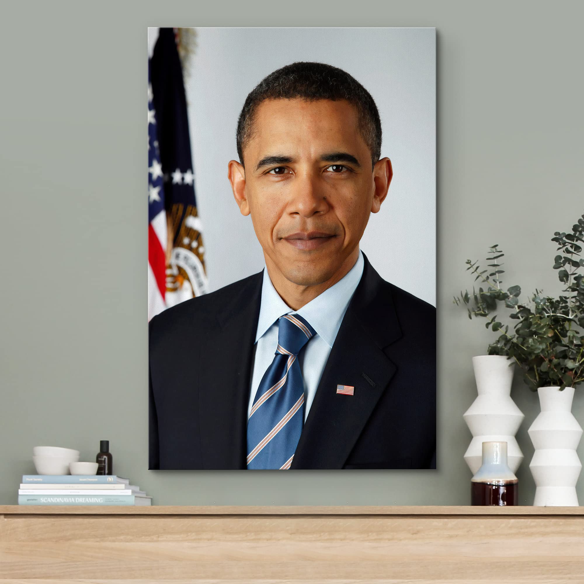 Wall26 Canvas Print Wall Art 44Th President Of The United States Barack Obama Historic Classic Photography Realism Traditional P