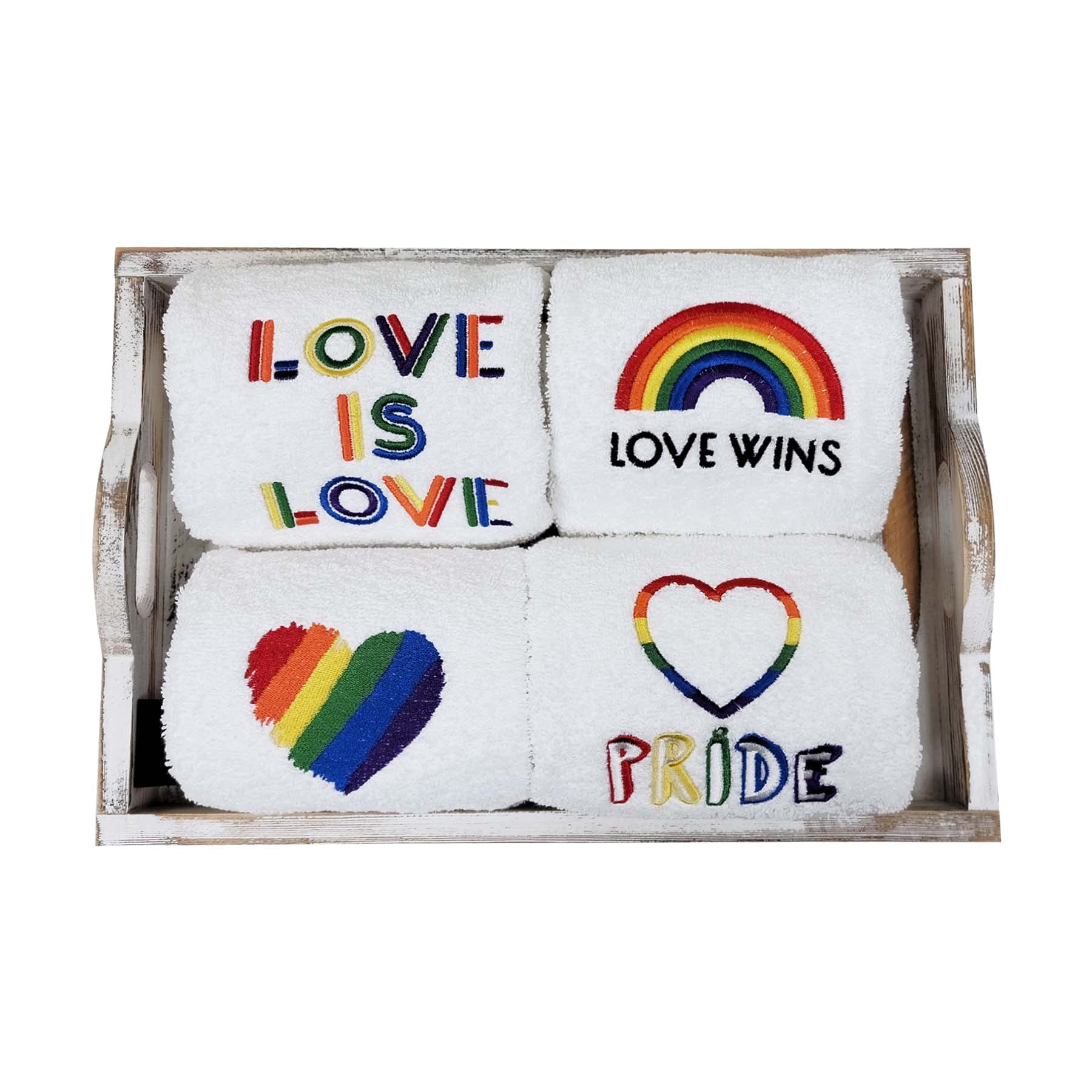 Avanti Linens - Hand Towels, Soft & Absorbent Cotton Towels, Set Of 2 (Pride Collection, Pride)