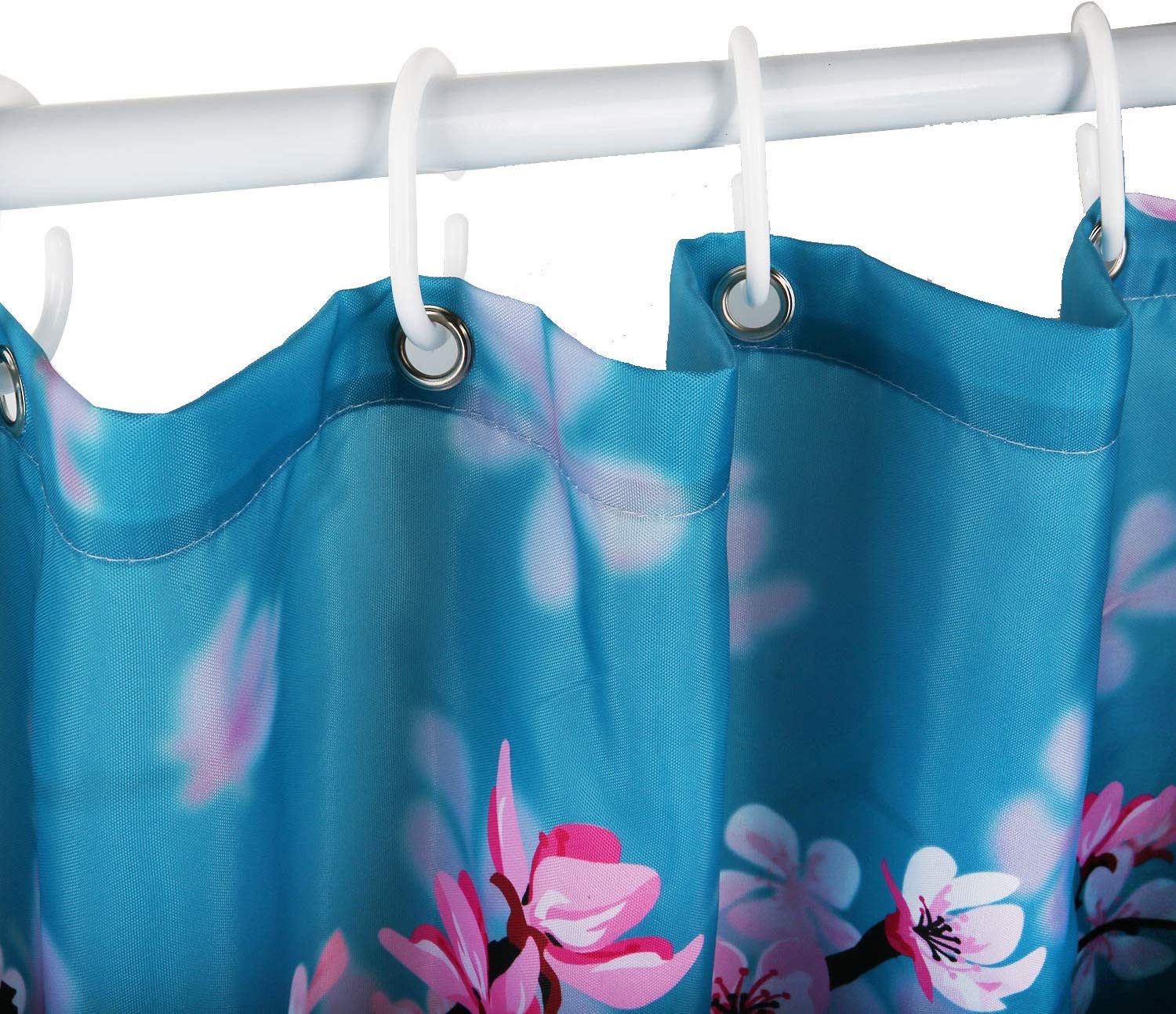 Livilan Cherry Blossom Shower Curtain Japanese Shower Curtain Floral Sakura Plum Blossom Flower Shower Curtains With 12 Hooks Te