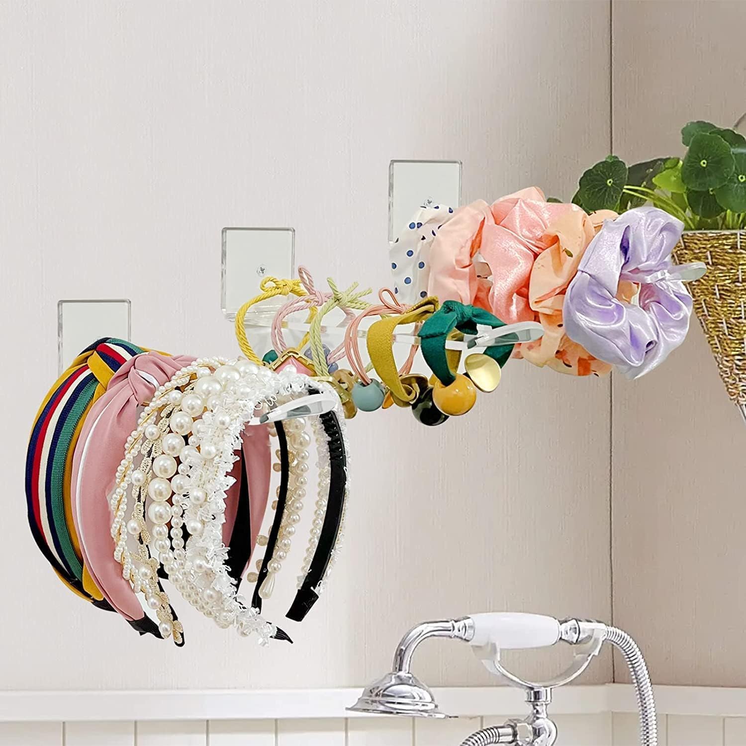 Feeling Well Acrylic Transparent Headband Holder Wall Stand Hairbow Hanging Organizer Storage Display All Kinds Of Your Hair Bow