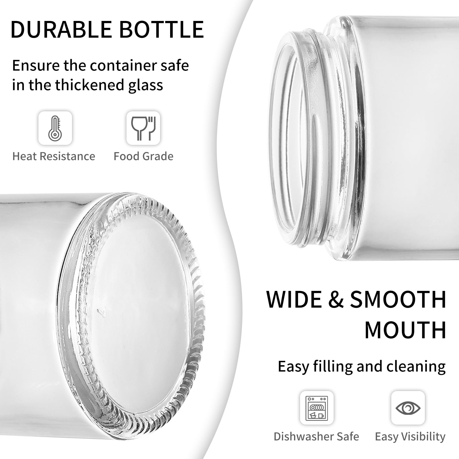Keywing 2Oz Small Glass Jars With Black Lids, 35 Pack Clear Round Glass Cosmetic Jars With Inner Liners For Lotions, Powders And