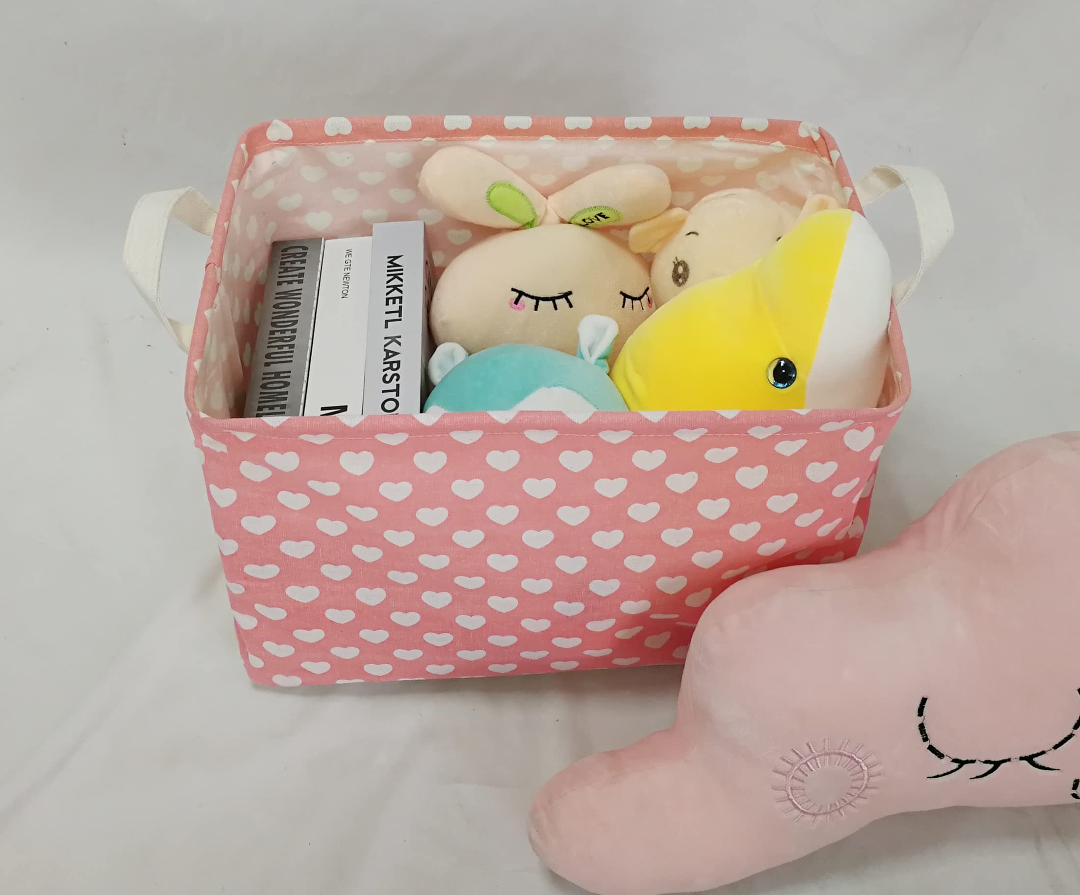 MAIZMZ Women s DayStorage Basket Pink Collapsible Girls Laundry Basket Waterproof Organizer Nursery Bin Gift Toy Box for Organi