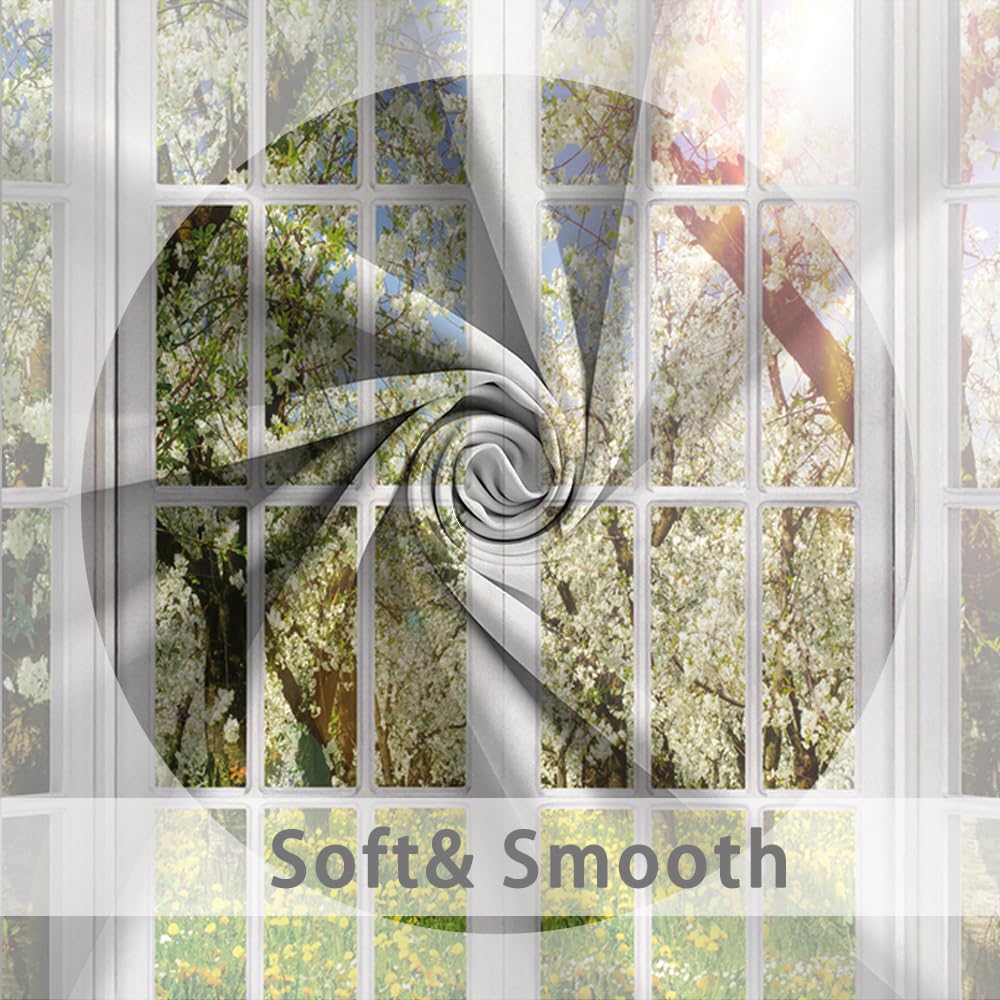 Ruelvth Stall Shower Curtain, Window View Of Spring Floral Small Shower Curtain Set For Bathroom Waterproof Fabric Green And Whi