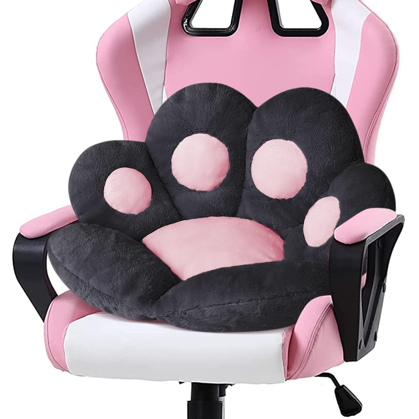 Ditucu Cat Paw Cushion Kawaii Chair Cushions 31.4 X 27.5 Inch Cute Stuff Seat Pad Comfy Lazy Sofa Office Floor Pillow For Gaming