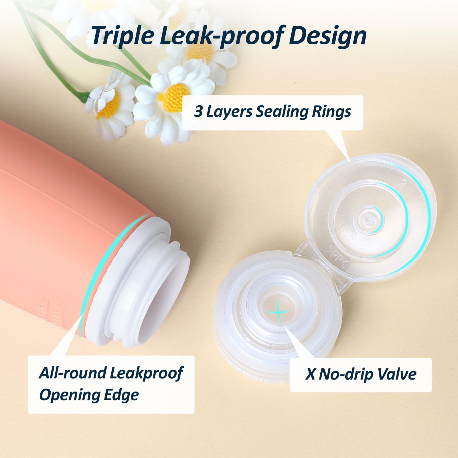 Packism Tsa Approved Toiletry Bottles - 6 Pack Leak Proof 3.4Oz Silicone Travel Bottles For Toiletries, Refillable Liquid Travel