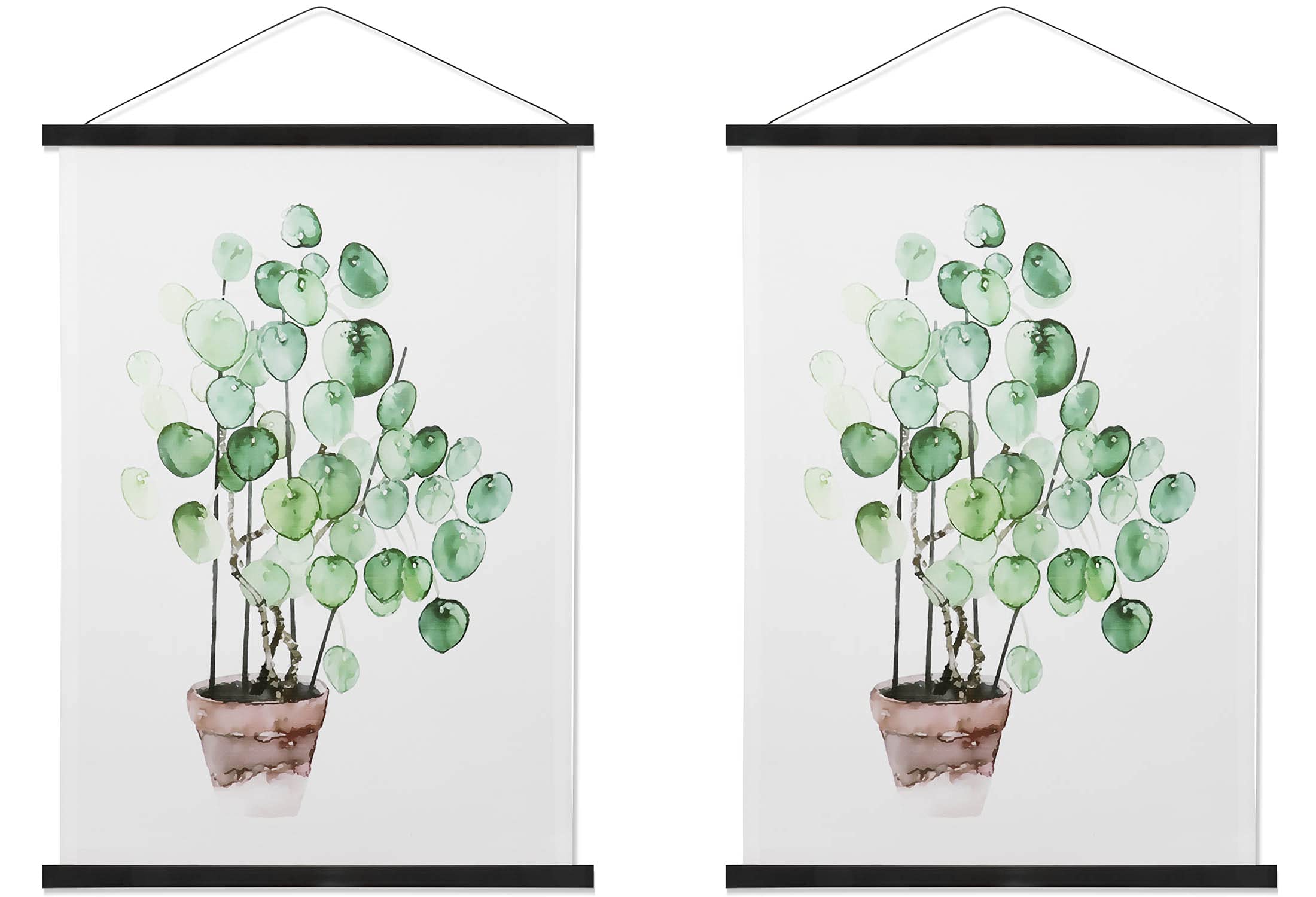 Magnetic Poster Hanger Wooden Poster Hangers, 19 Inch, Extra Strong Magnets, Quick Assembly And Easy Use, Wood Poster Hanger For