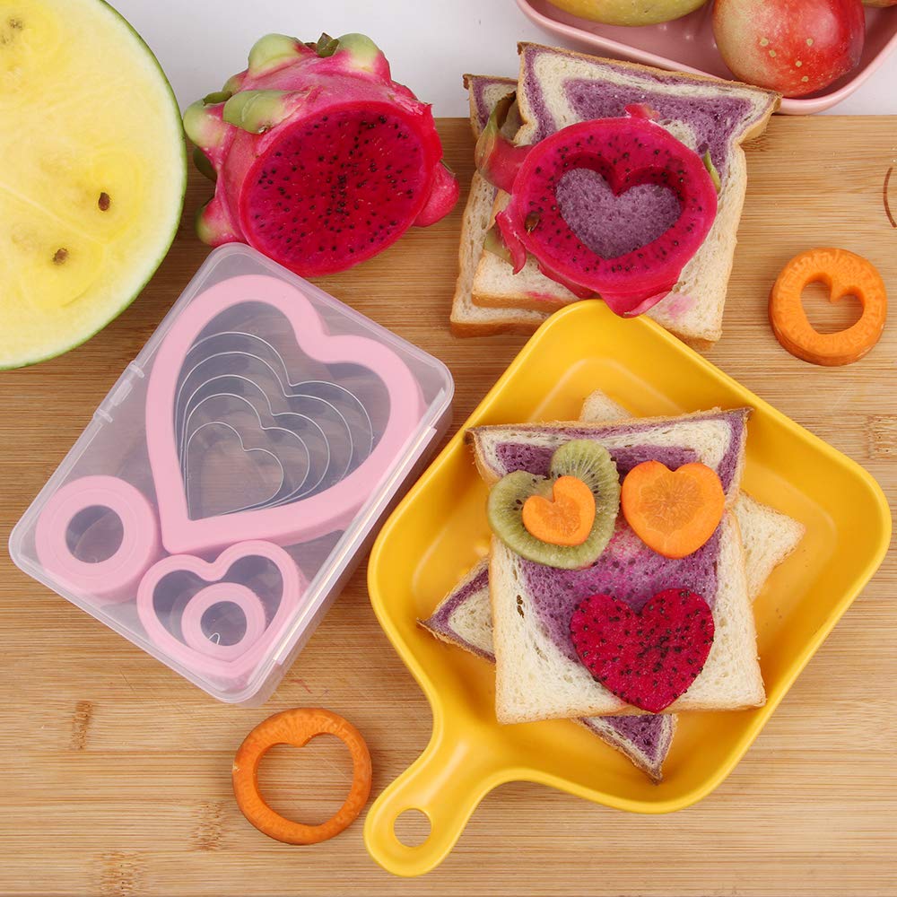 Bakingworld Heart Cookie Cutter Set,9 Piece Heart Shapes Stainless Steel Cookie Cutters Mold For Cakes Biscuits And Sandwiches,0