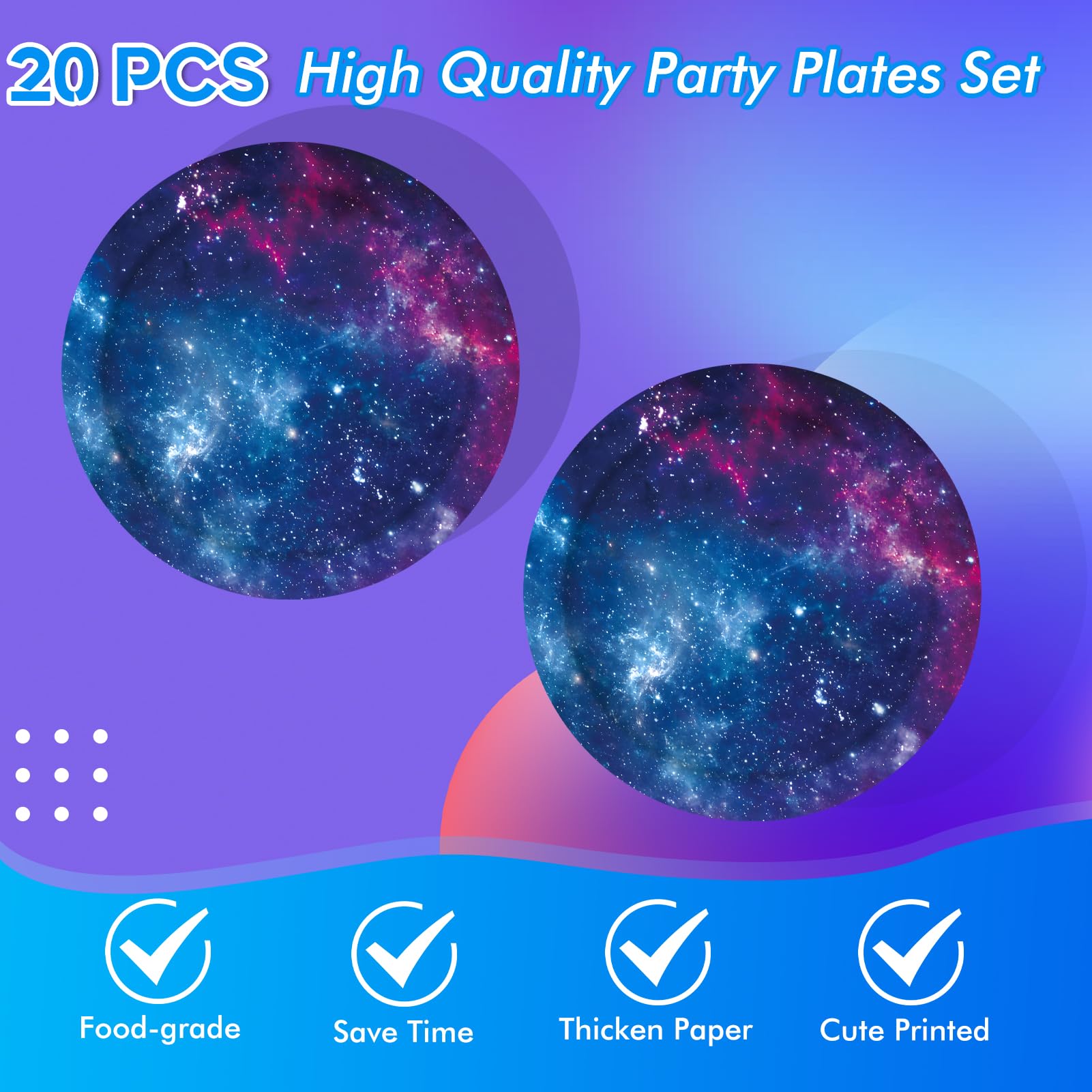 41Pcs Starry Galaxy Party Supplies Night Sky Party Tableware Set Outer Space Theme Birthday Star Party Table Decorations For Boy
