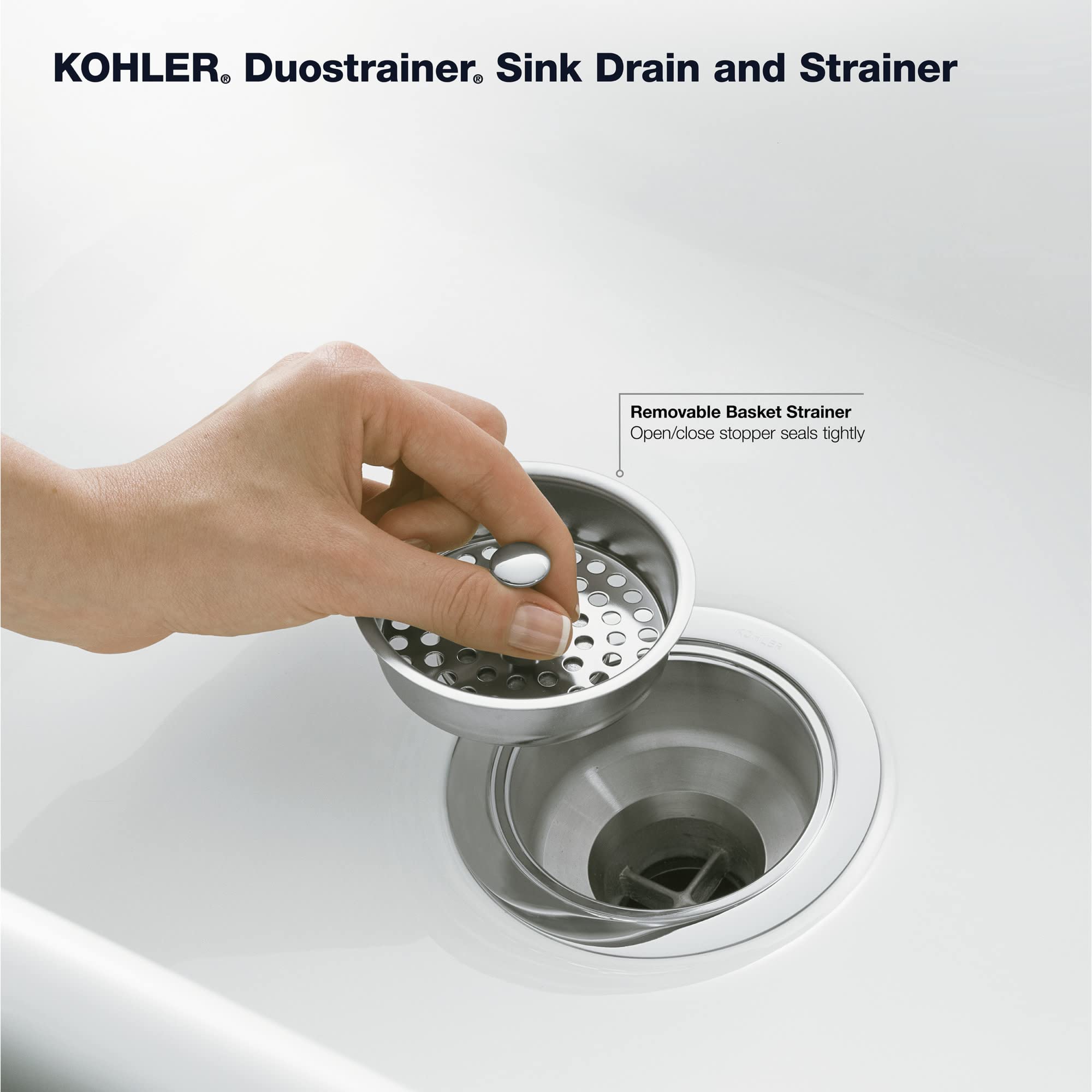 Duostrainer 8801-PB Sink Drain and Strainer with Tailpiece  Polished Brass