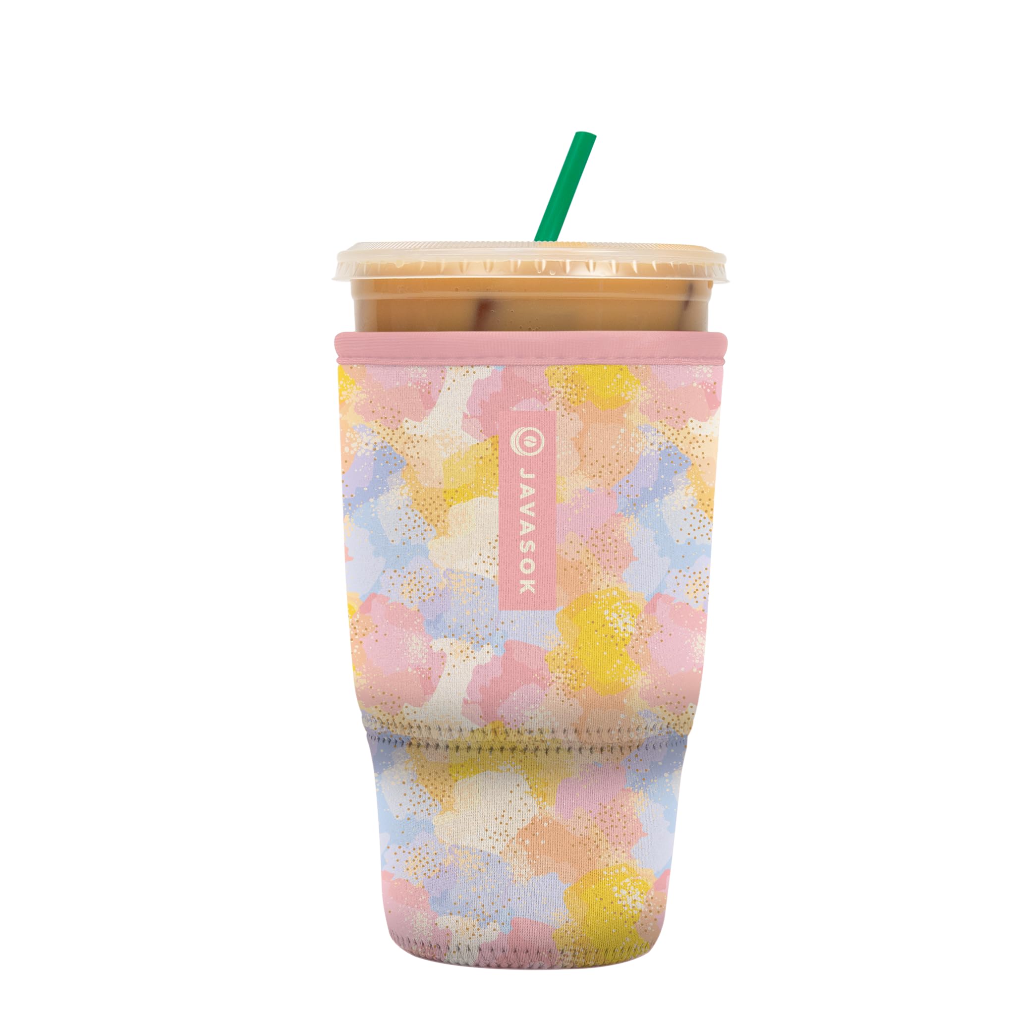 Sok It Java Sok Iced Coffee & Cold Soda Insulated Neoprene Cup Sleeve (Watercolor Glimmer, Large: 30-32oz)