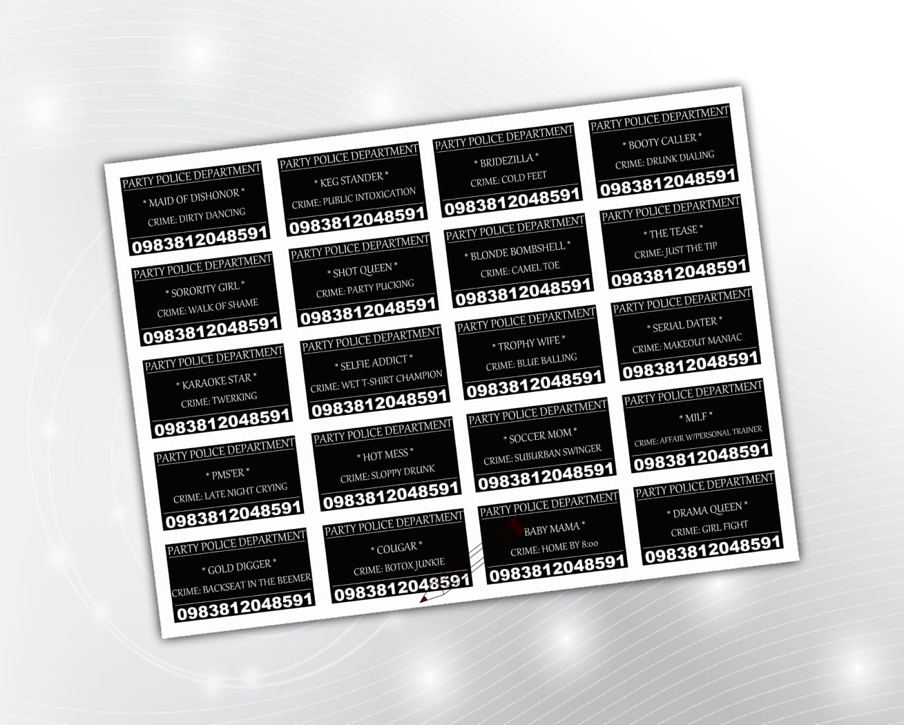 PartyStuff Bachelor Theme Props  Bachelorette Speech Bubbles (20 Cards)