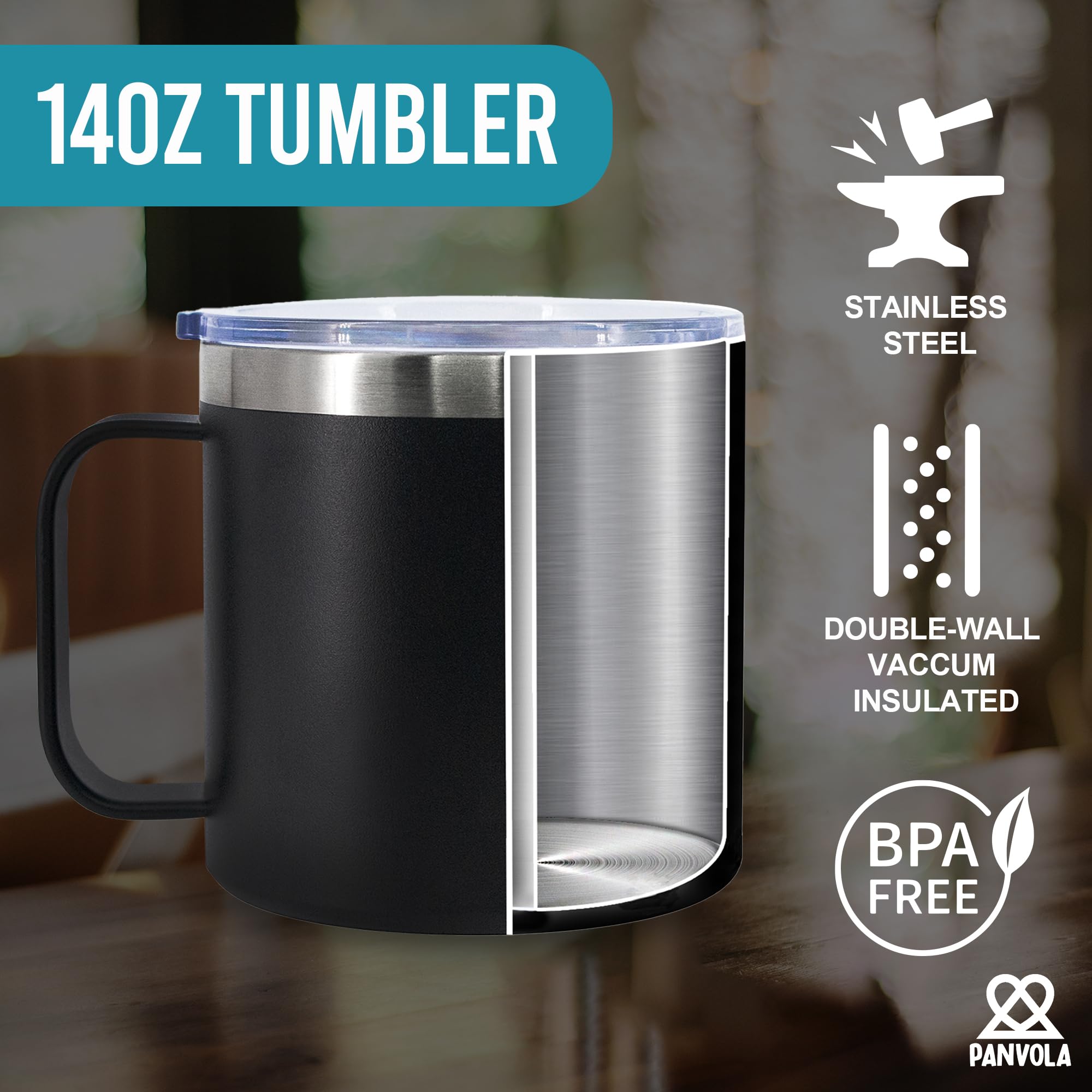 Panvola Be Careful Or You'Ll End Up In My Novel Writer Gifts Author Insulated Coffee Cup 14Oz With Handle And Lid 304 Stainless