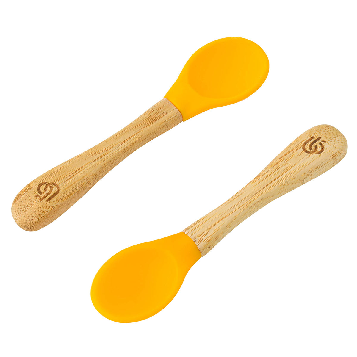 Bamboo Bamboo Baby Feeding Spoons With Soft Curved Silicone Tips For T ...