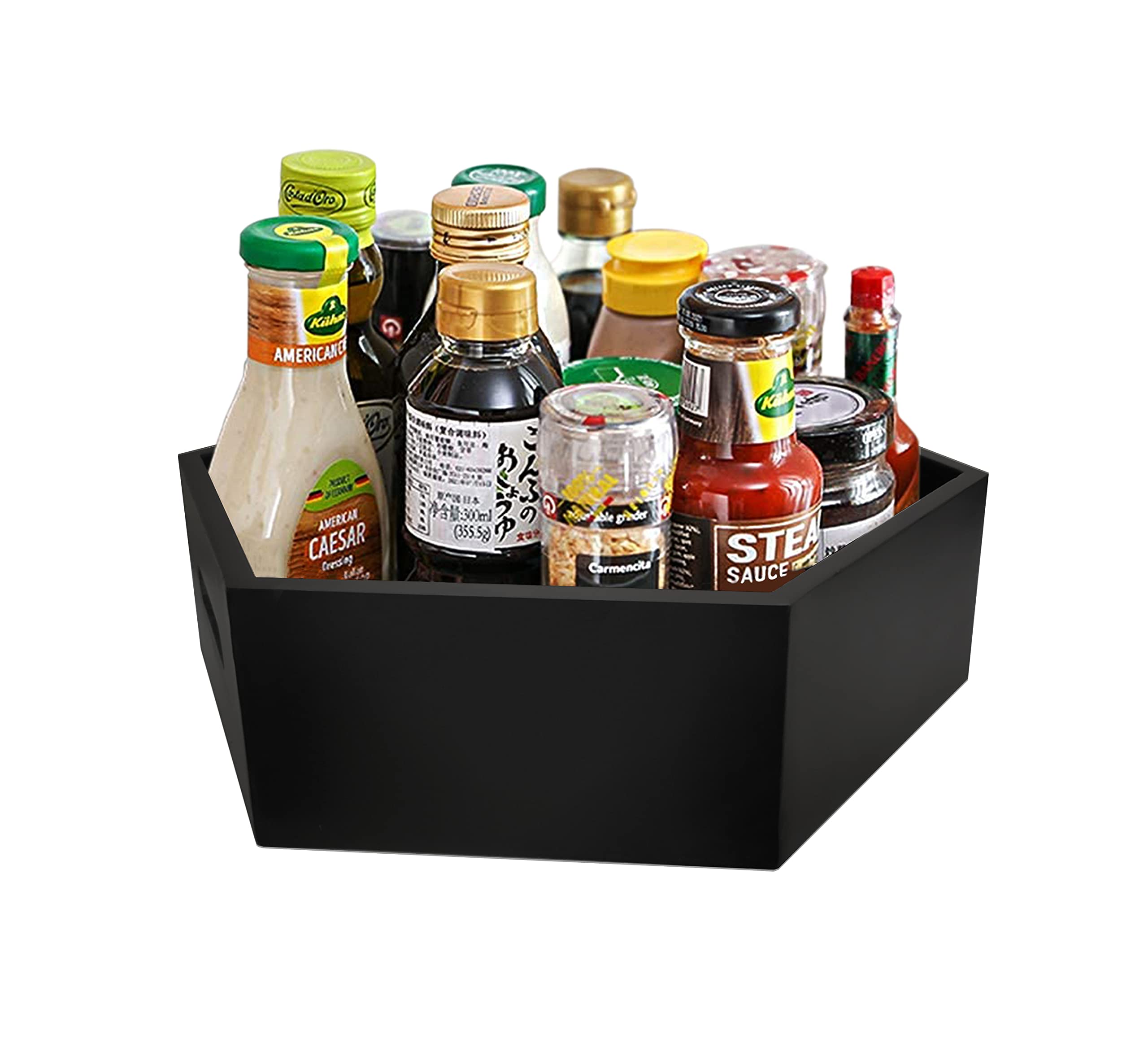 Uhud Crafts Engineered Wood 360 Rotating Kitchen Organizer Tray/Multipurpose Revolving Tray/Lazy Susan For Organizing Kitchen St