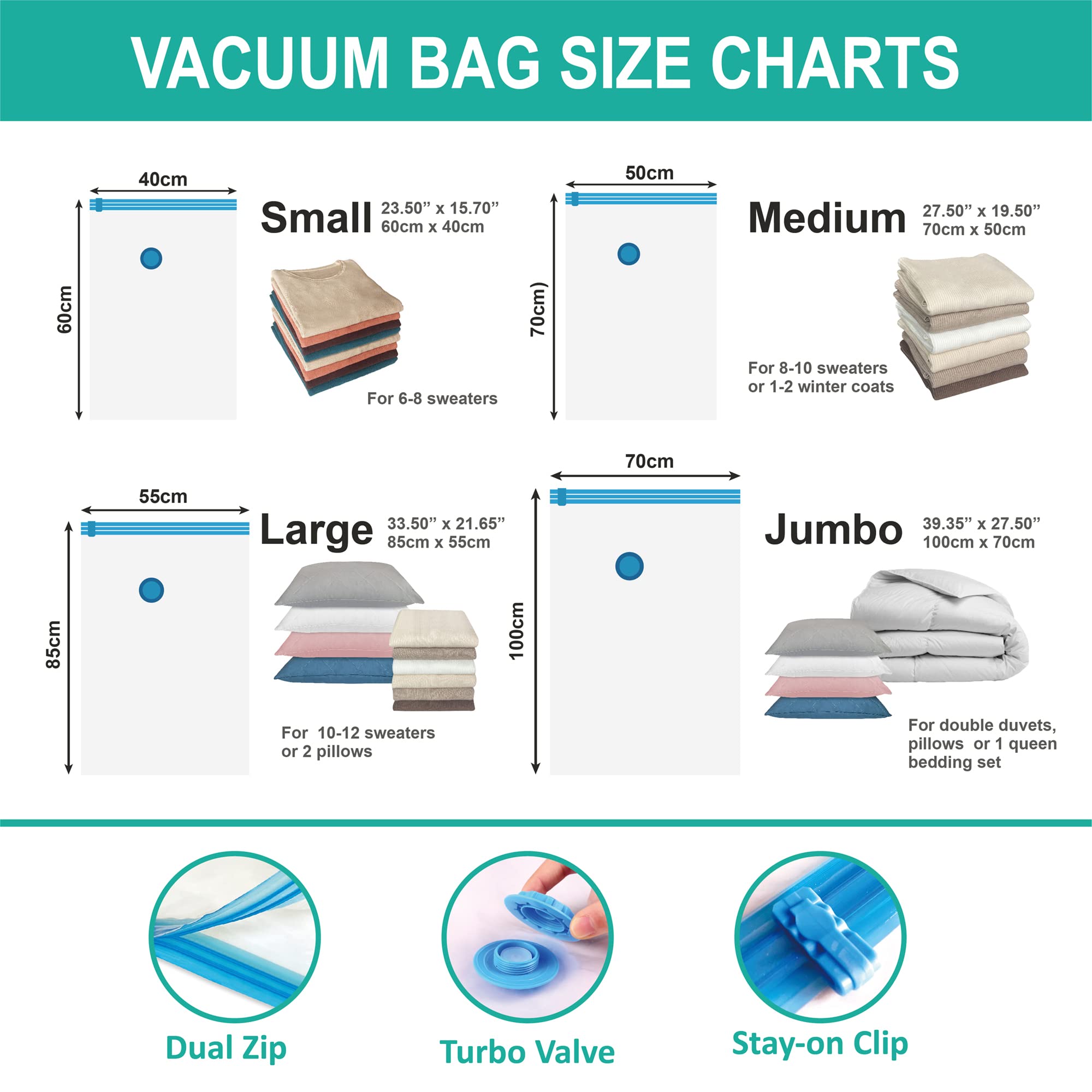 RoomiPro Space Saver Vacuum Storage Bags  8 Jumbo Vacuum Sealer Bags with Pump  Storage Vacuum Sealed Bags for Clothing  Comforters  Blanket Storage  Bedding
