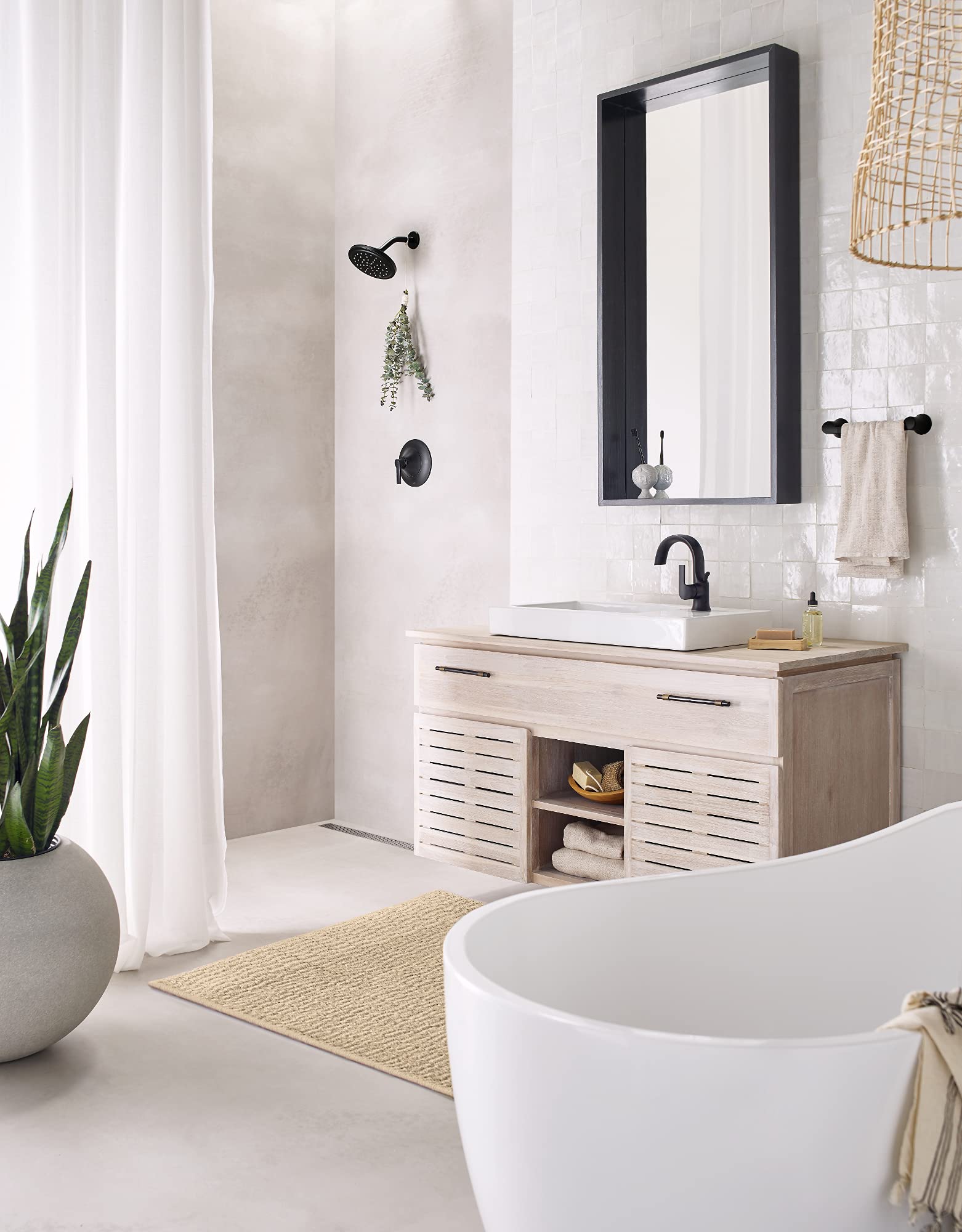 Moen Doux Matte Black Bathroom-Towel, Hand -Towel Bar, Yb0286Bl