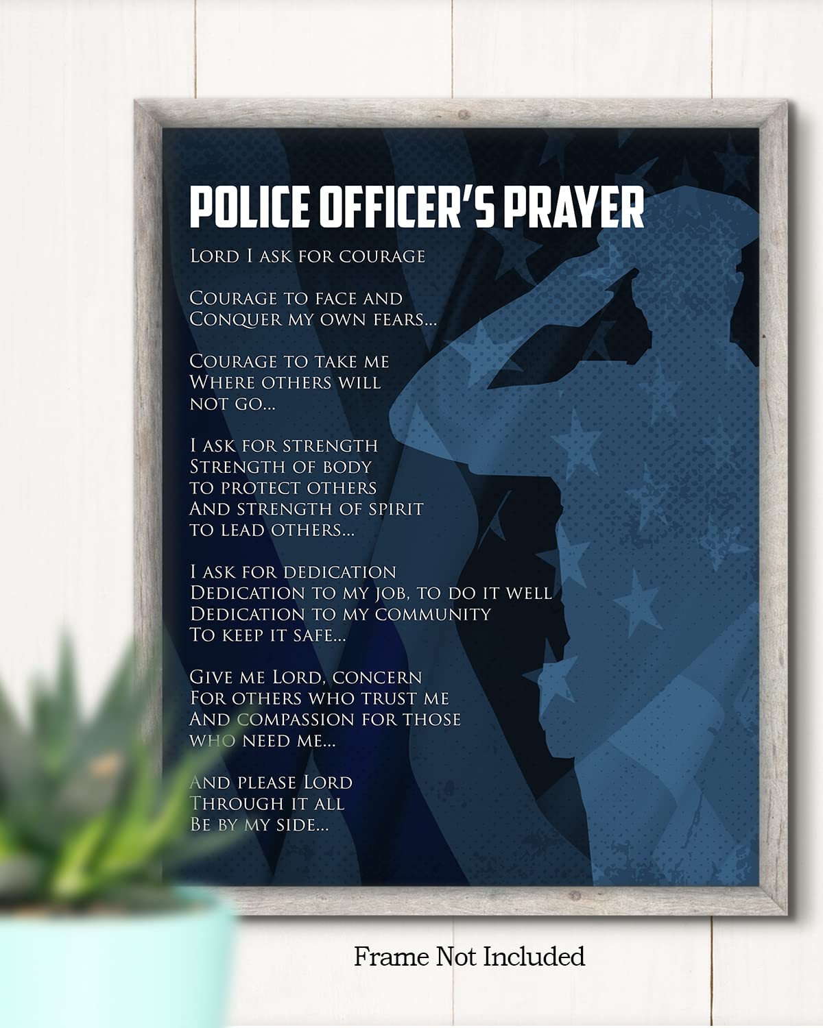 Police Prayer Wall Art - Law Enforcement Prints - Police Officer Gifts - Police Academy Graduation - Police Officer Wall Decor -