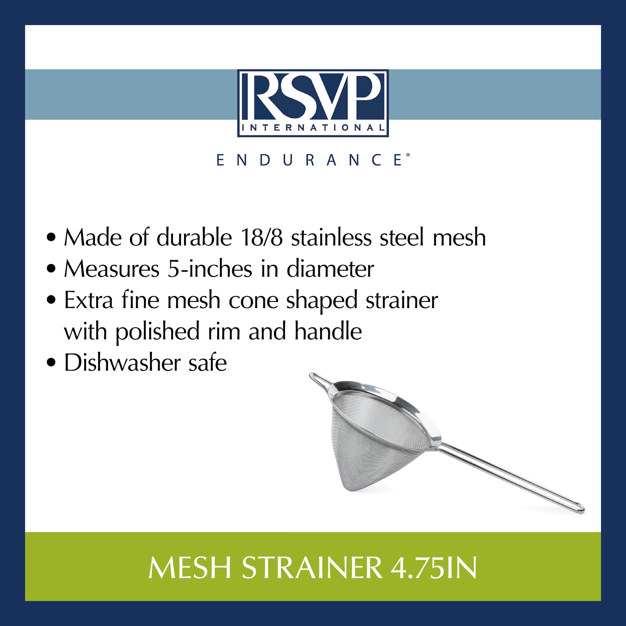 RSVP Intl Mesh Strainer 4.75In