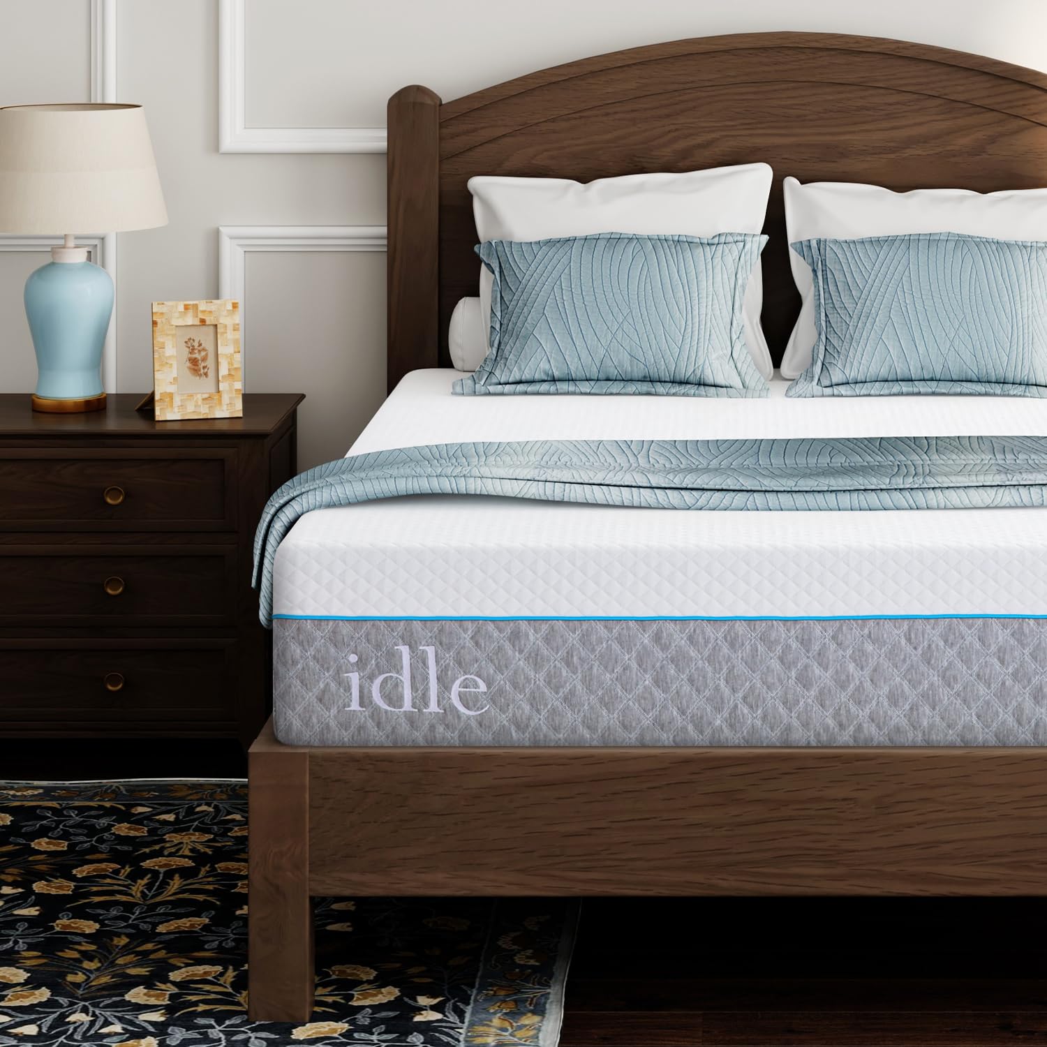 Egohome King Mattress 12 Inch Cooling Gel Memory Foam, Fiberglass Free, Mattress Bed In A Box For Back Pain Relief, Medium Firm,