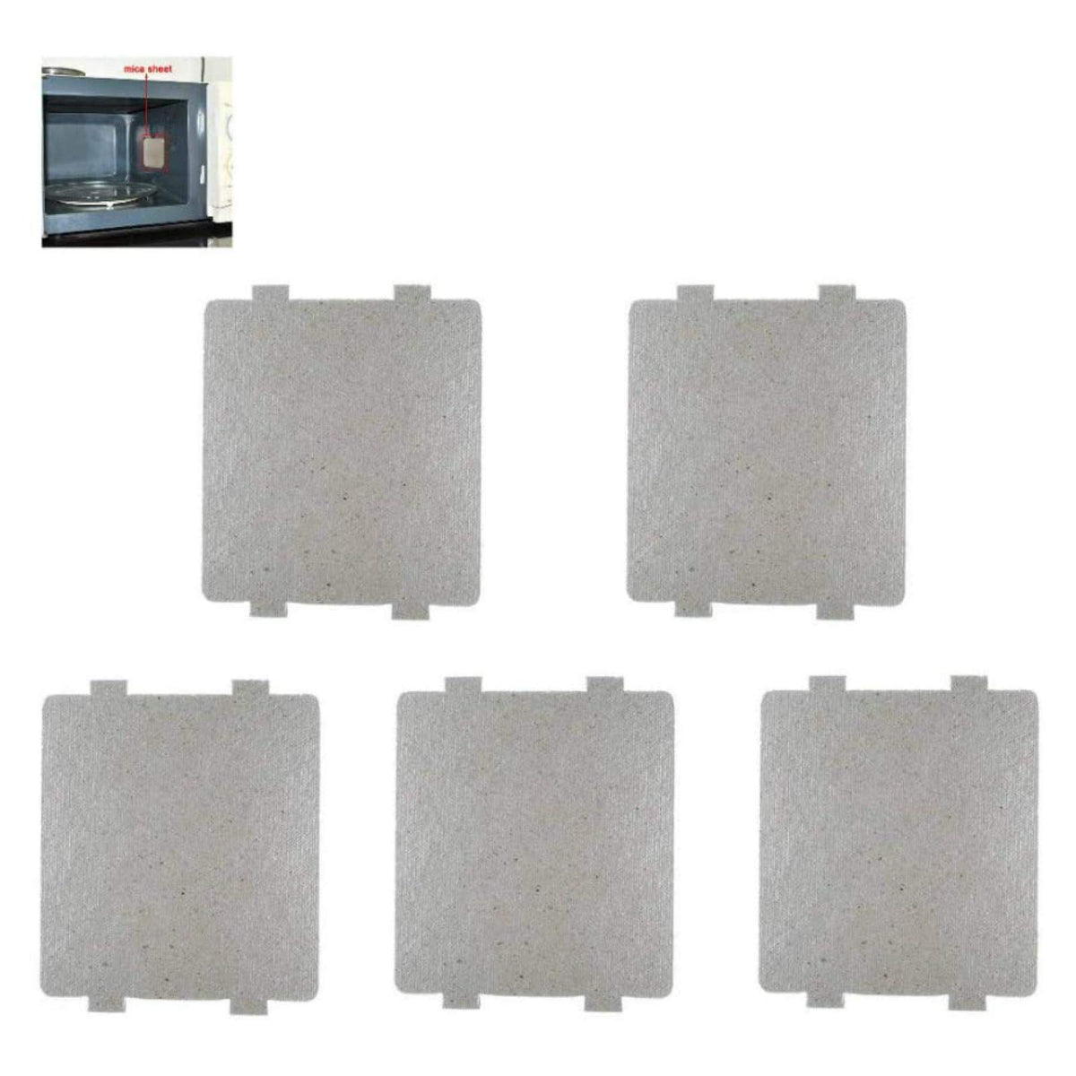 Svance 5 Pcs Waveguide Cover, Universal Mica Sheet For Microwave Oven, Cut To Size, 108Mmx99Mm