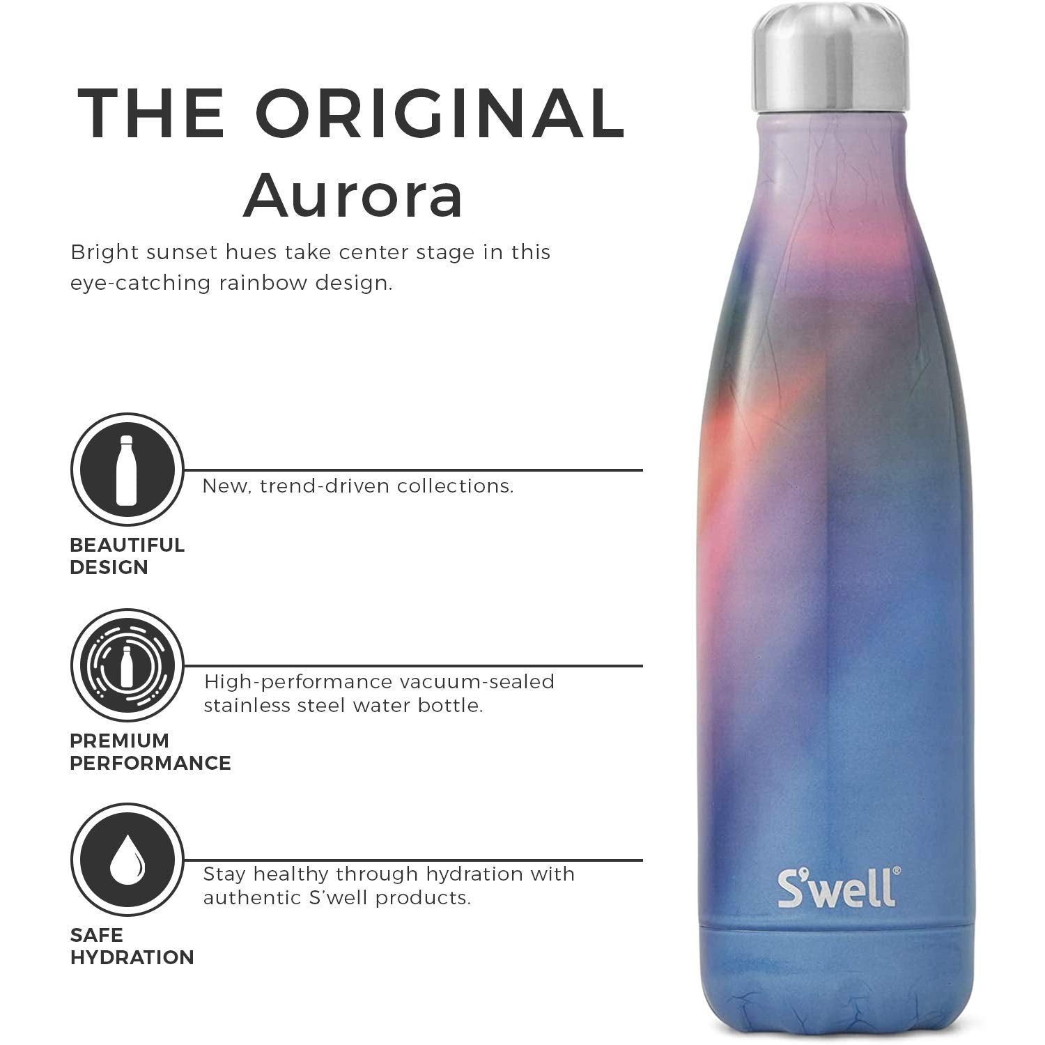 S'Well Stainless Steel Triple-Layered Vacuum-Insulated Containers Keeps Drinks Cold For 41 Hours And Hot For 18-With No Condensa