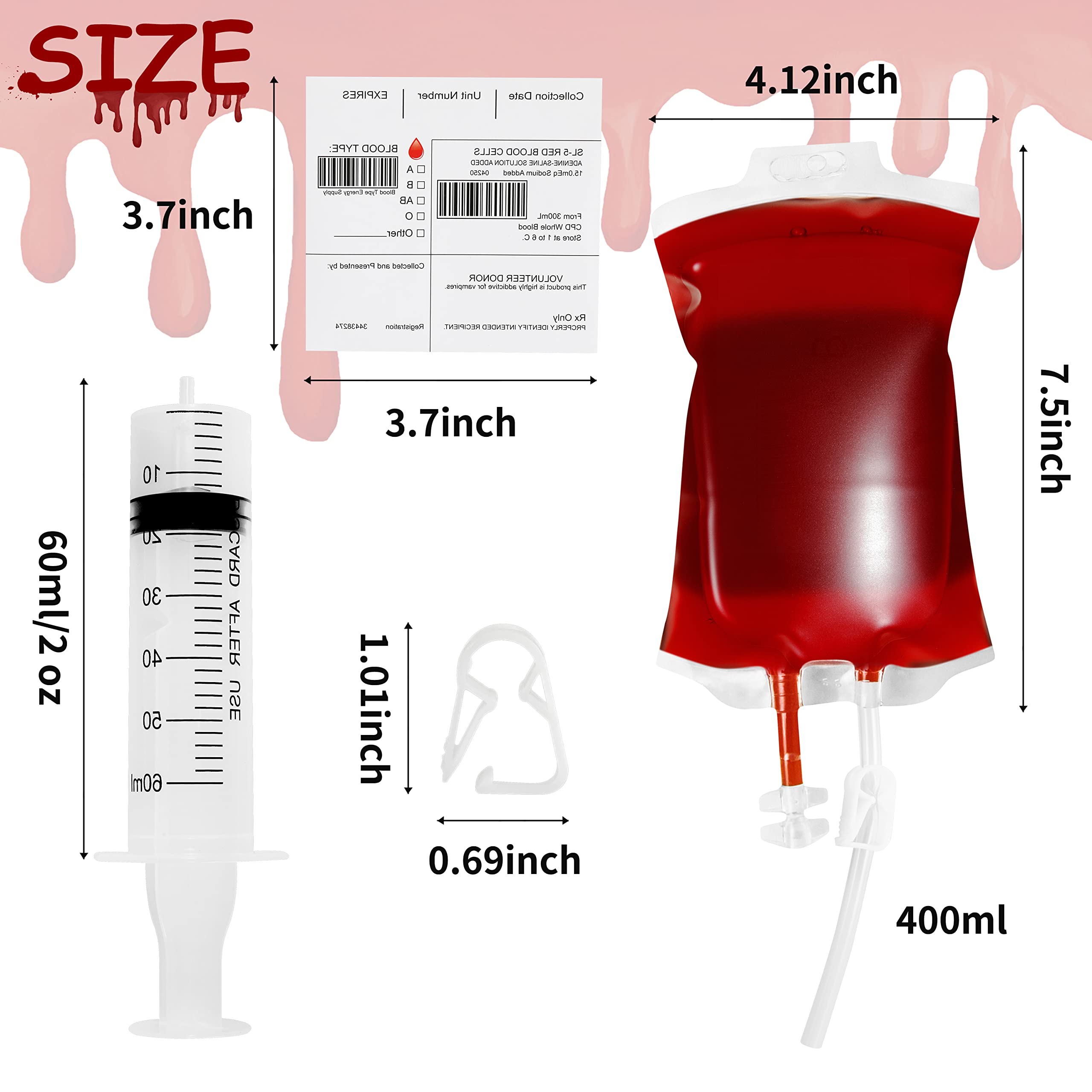 80 Packs Halloween Blood Iv Bags For Drinks Reusable Energy Container Juice Pouch Prop For Halloween Zombie Nurse Hospital Theme