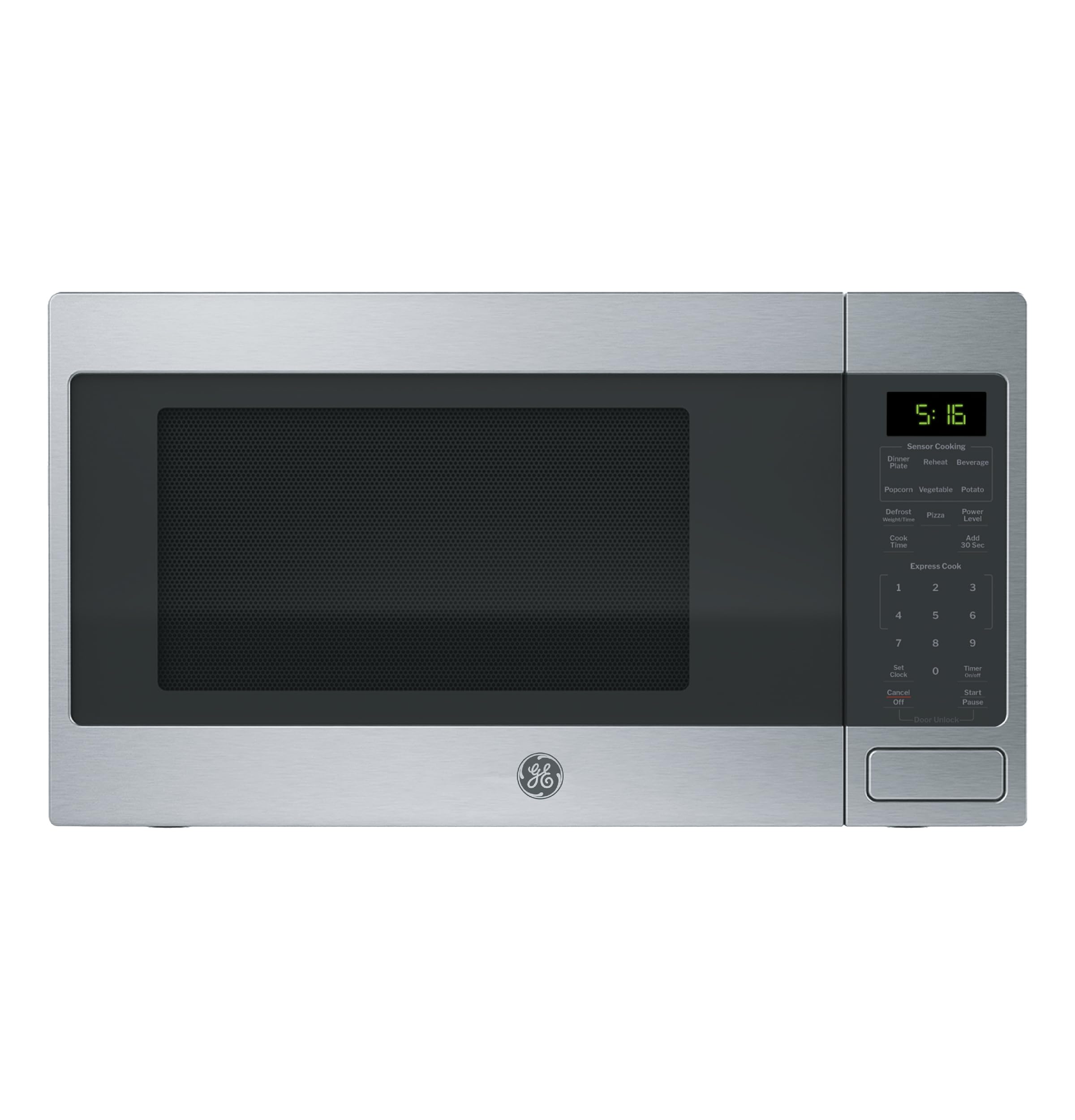 GE Countertop Microwave Oven, 1,150-watt Capacity, 1.6 Cubic Ft., 8 Auto Setting Cooking Settings, Child-Lock Technology, Kitche