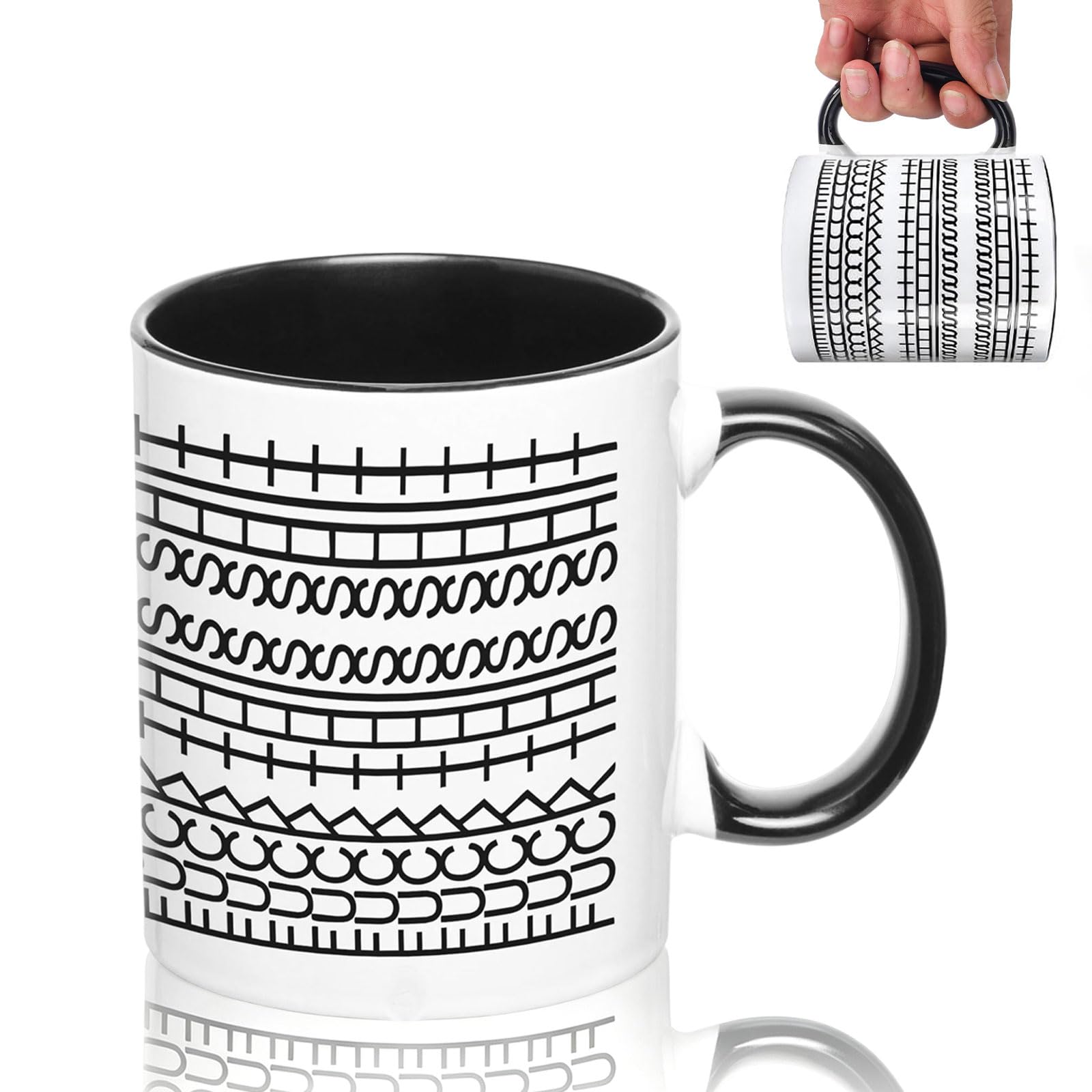 GLECTG Fuck This Shit Mug, 12 oz Ceramic Hidden Message Coffee Cup, Fuck Donald Trump Mug, Funny Democrat Gifts, Anti MAGA Merch