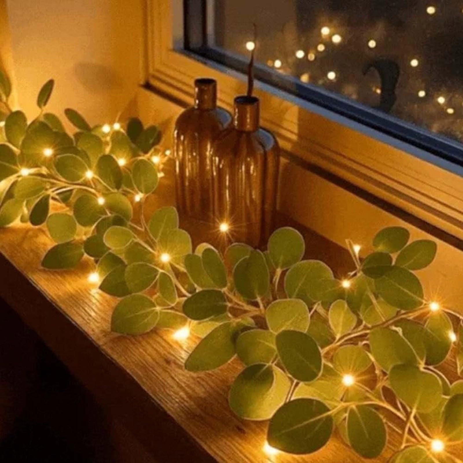 Bidobibo Christmas Lights, Christmas Decorations Indoor, Outdoor Twinkling Tree Garland, Christmas-Garland with Lights, Fairy Li