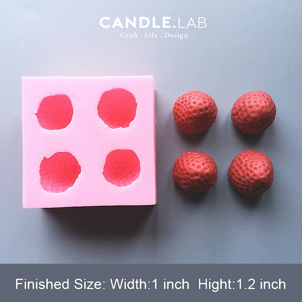 3D Full-Size Strawberry Silicone Mold - Moldfun Large Strawberry Mold For Fondant, Gum Paste, Cake Topper Decorating, Chocolate,
