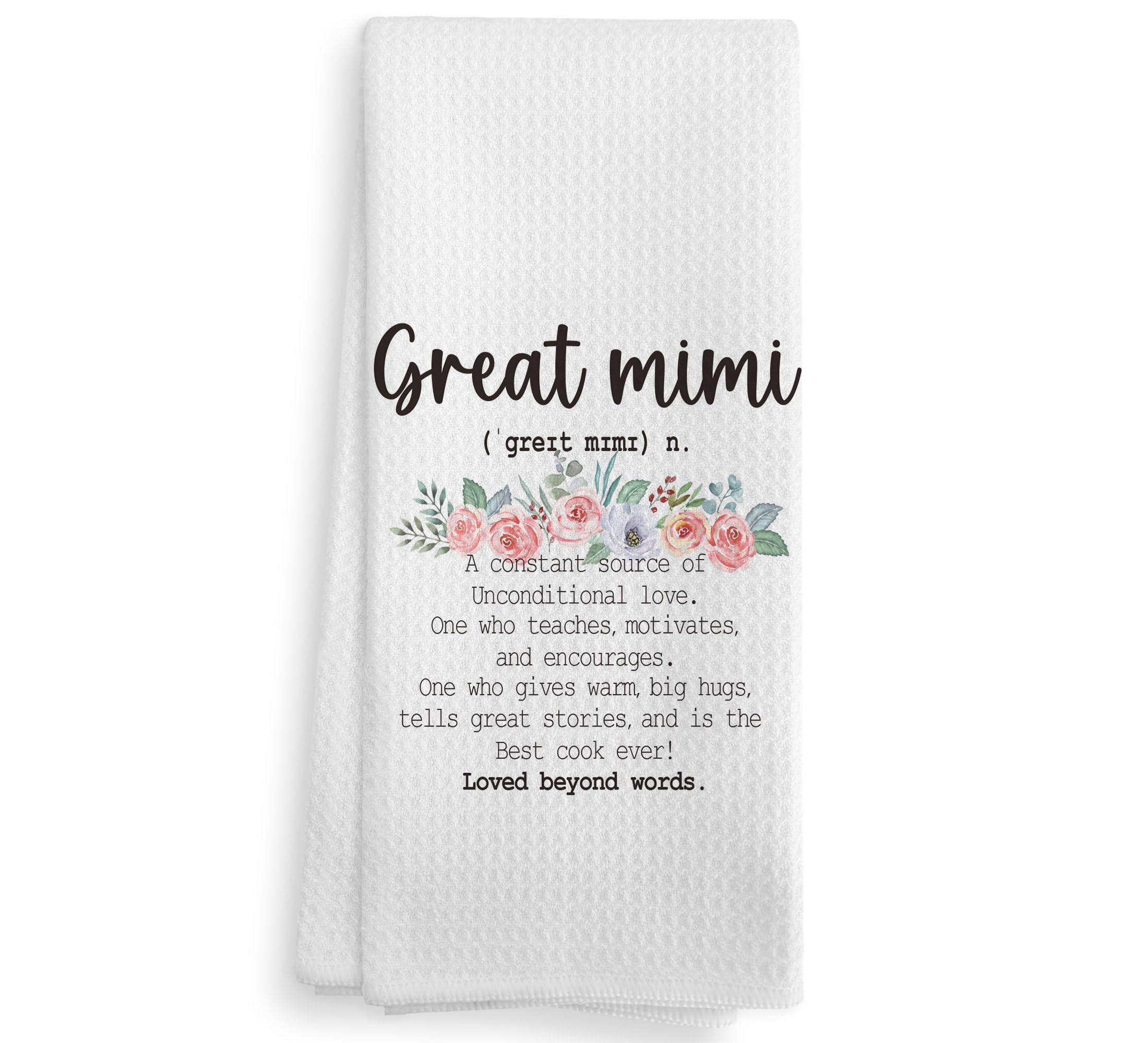 NOQL Great Kitchen Towels and Dishcloths, Mimi Gifts, Best Mimi Gifts Drying Cloth Hand Towels Tea Towels for Bathroom Kitchen, 