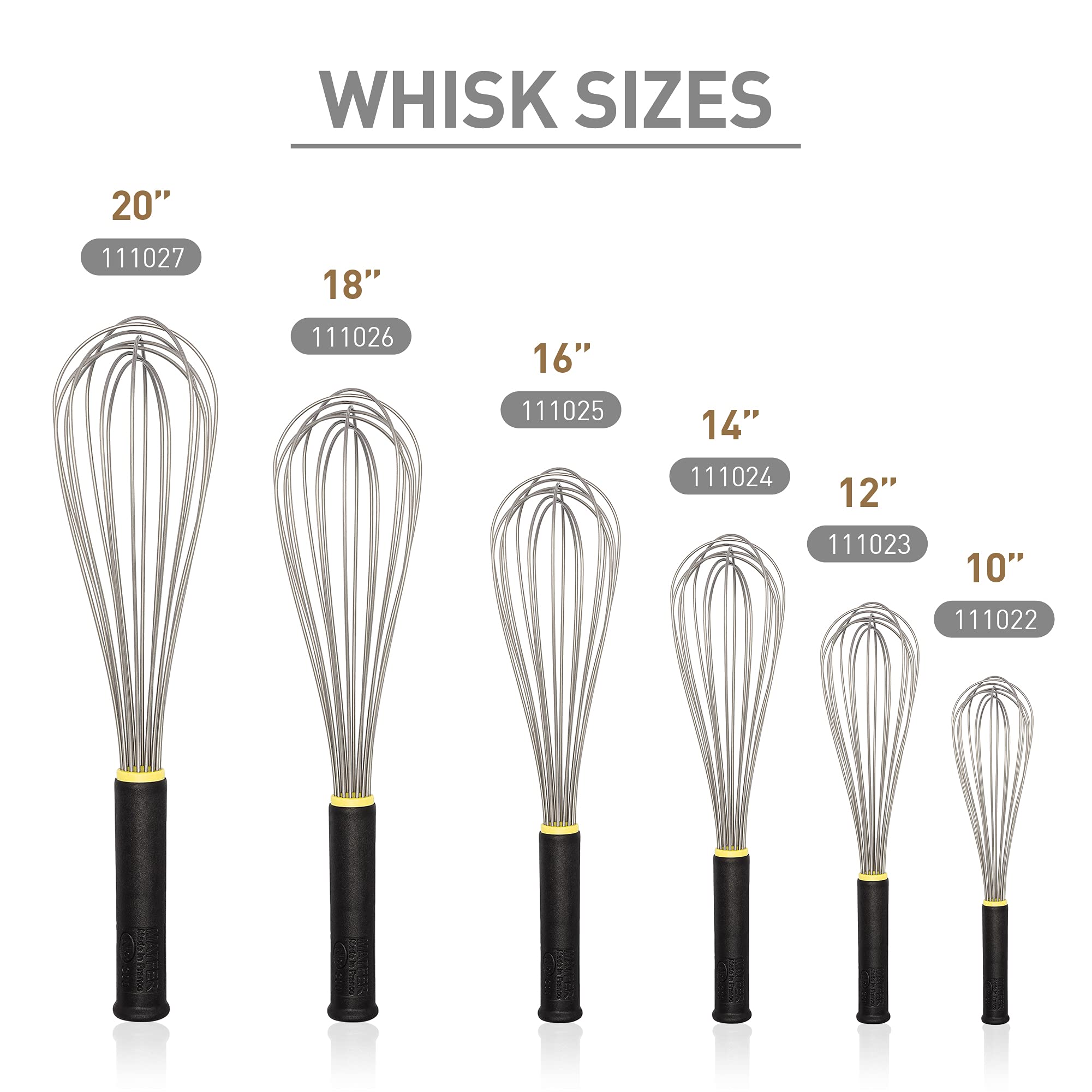 Matfer Bourgeat Piano Whisks, 15-3/4-Inch