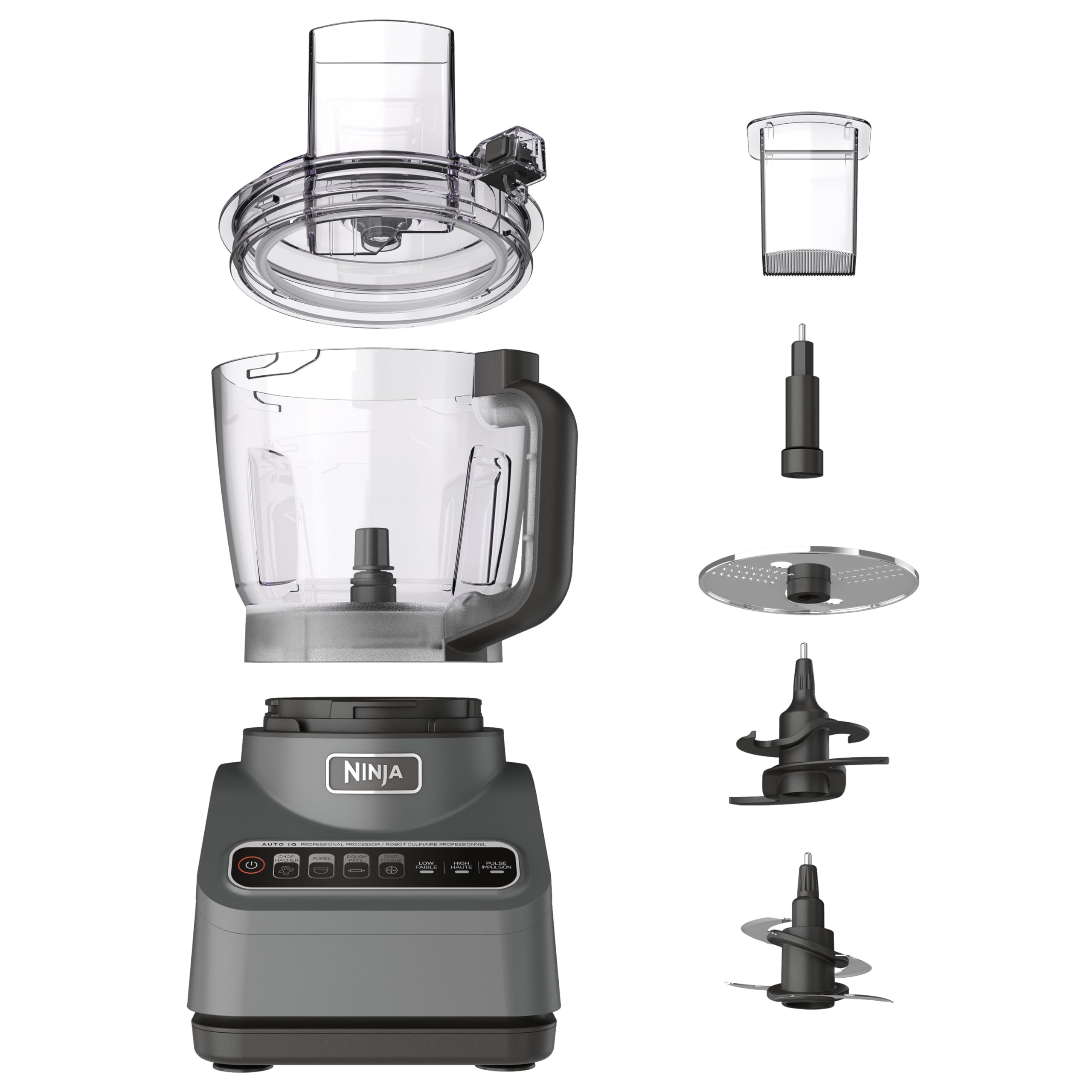 Ninja BN601 Professional Plus Food Processor, 1000 Peak Watts, 4 Functions for Chopping, Slicing, Purees & Dough with 9-Cup Proc