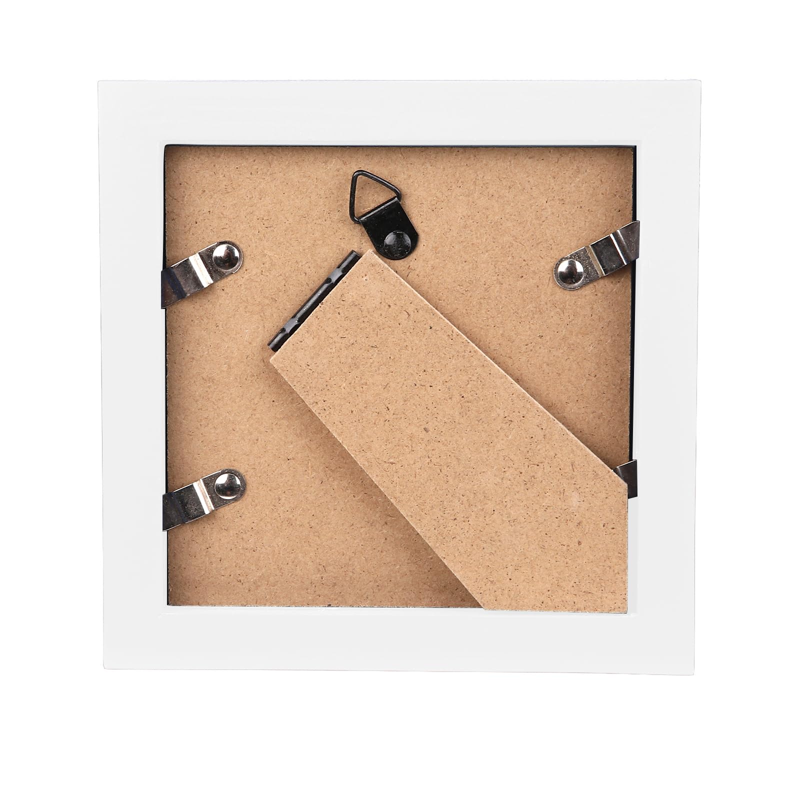 wyooxoo 4x4 Picture Frames Set of 2 Solid Wood Photo Frames Colorful Frame with HD Plexiglass, Wall or Tabletop Display, White