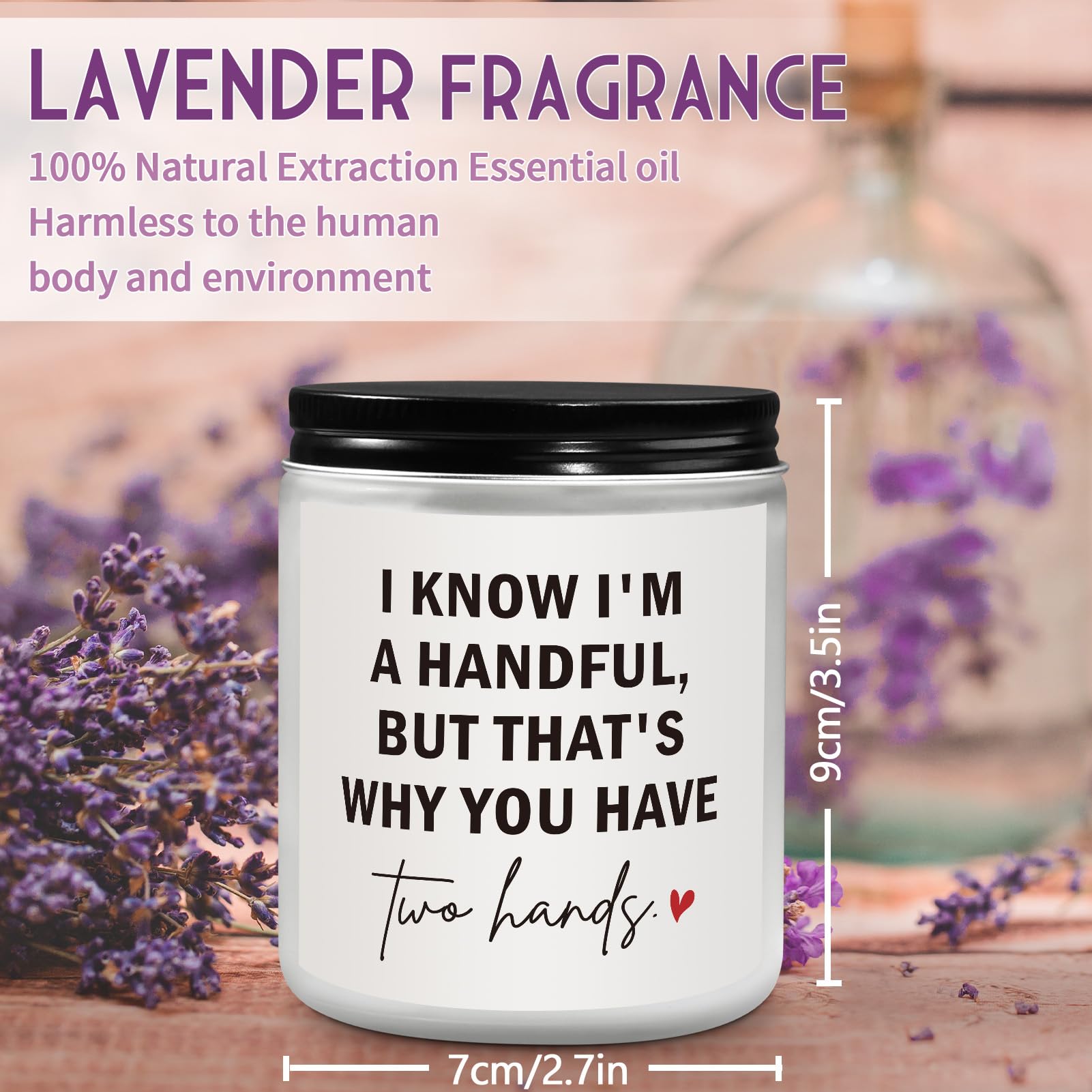 Get Well Soon Gifts for Women, Funny Get Well Gifts for Women After Surgery - Handmade Lavender Scented Candle - Thinking of You