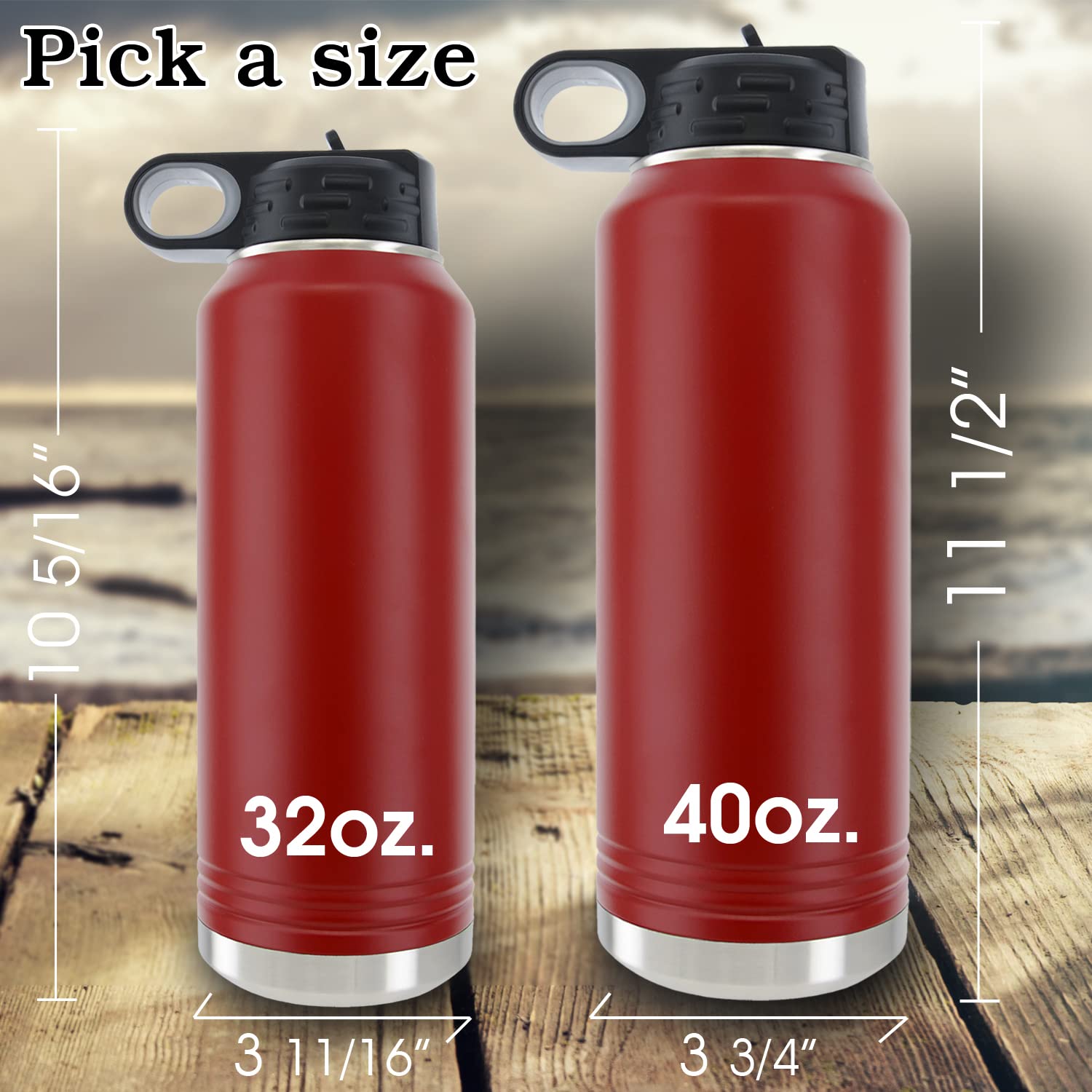 Personalized Water Bottle For Women 40Oz/32Oz, Customized Insulated Water Flask, Stainless Steel Sports Thermos Tumbler, Mother'