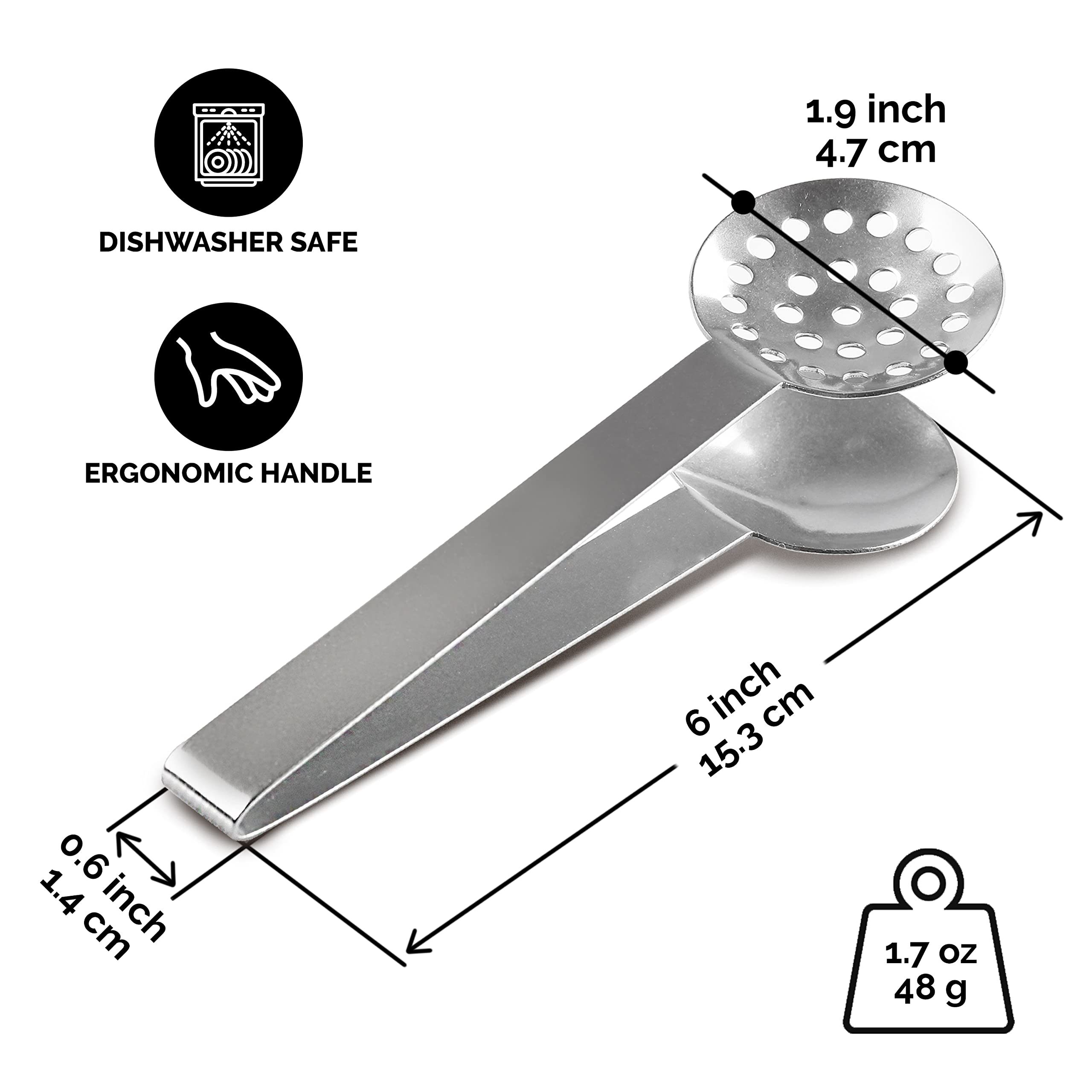 Orblue Stainless Steel Tea-Long-Handled-Strainers 1-Pack