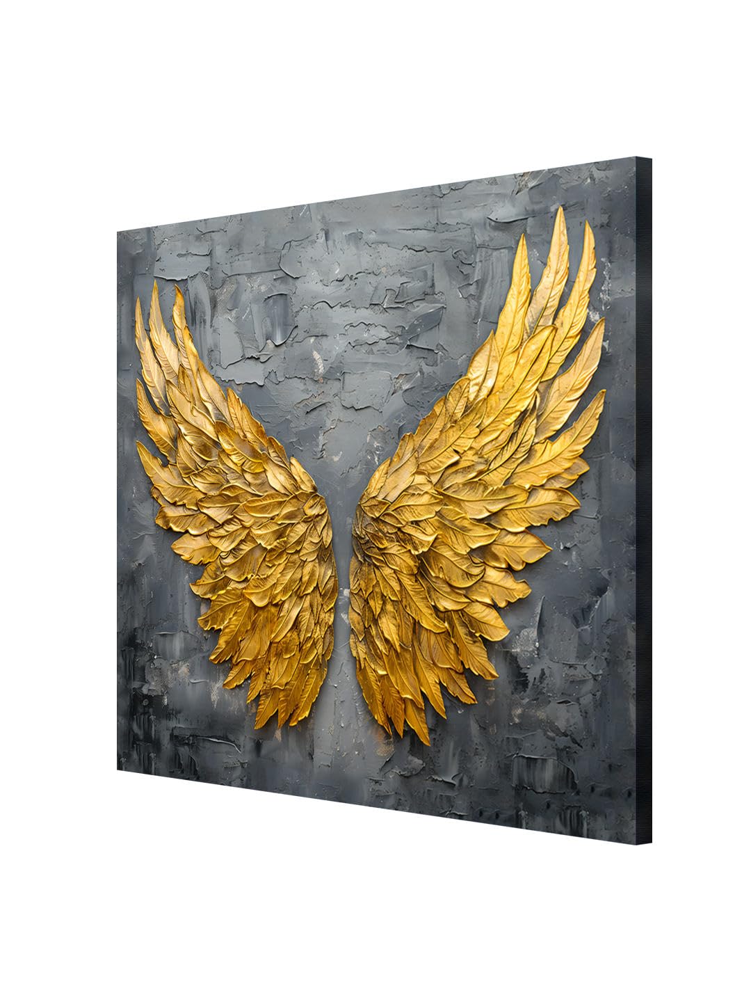 999Store Golden Angel Wings Canvas-Wrapped Painting 24X24 - Inspirational Wall Art(Flp24X240452)